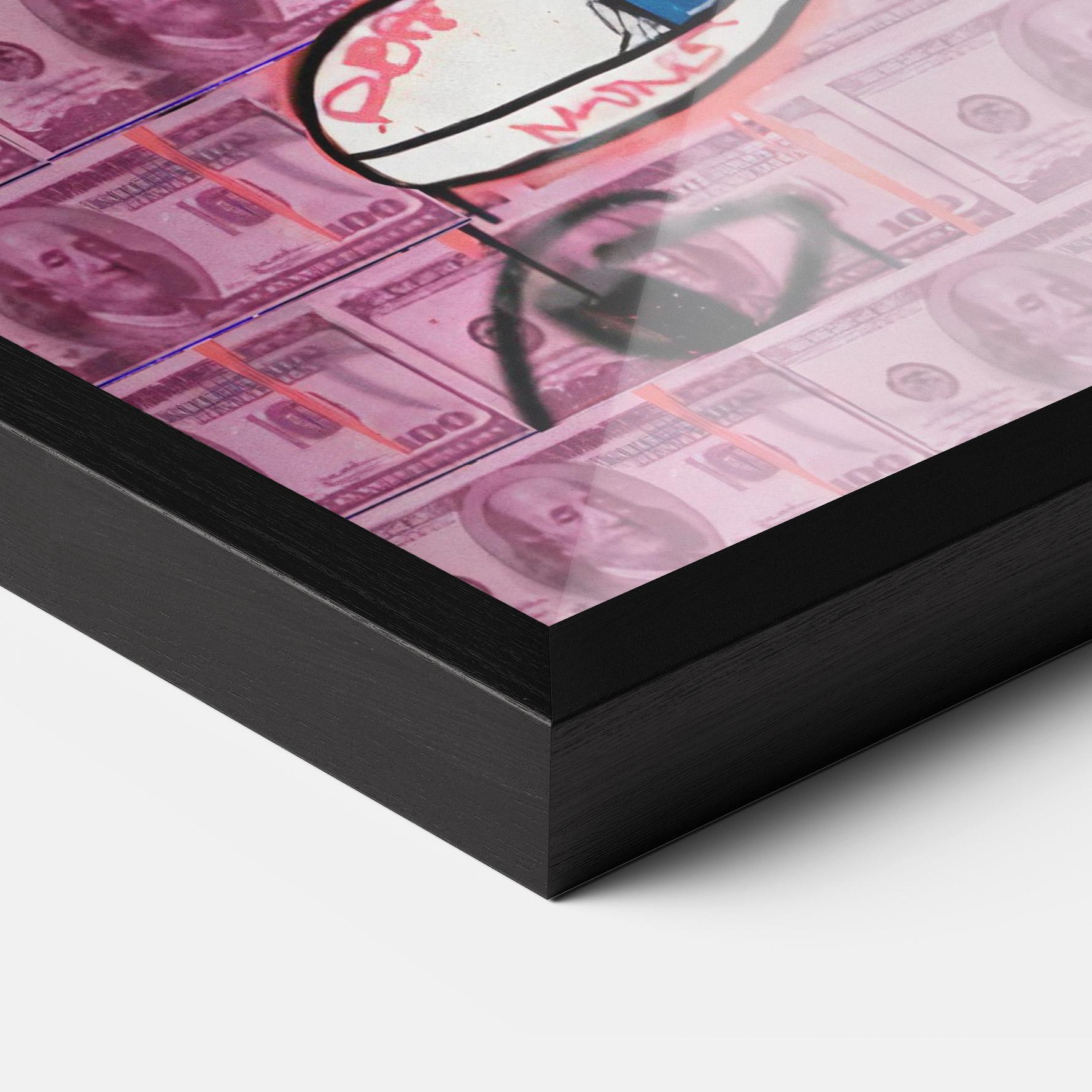 Keretezett Poszter Give Me Your Money mockup 3