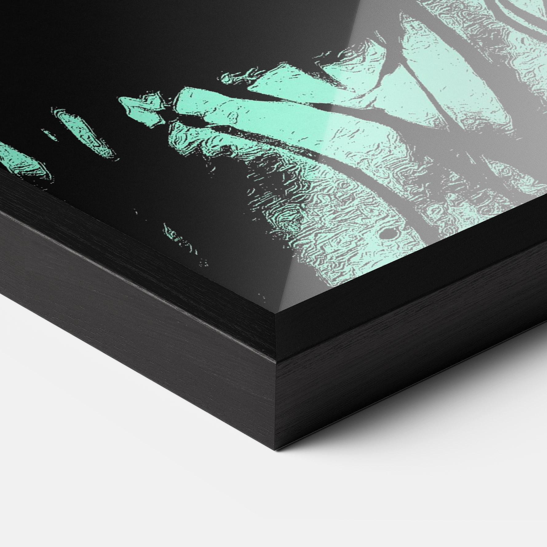 Keretezett Poszter Green Light Girl mockup 3