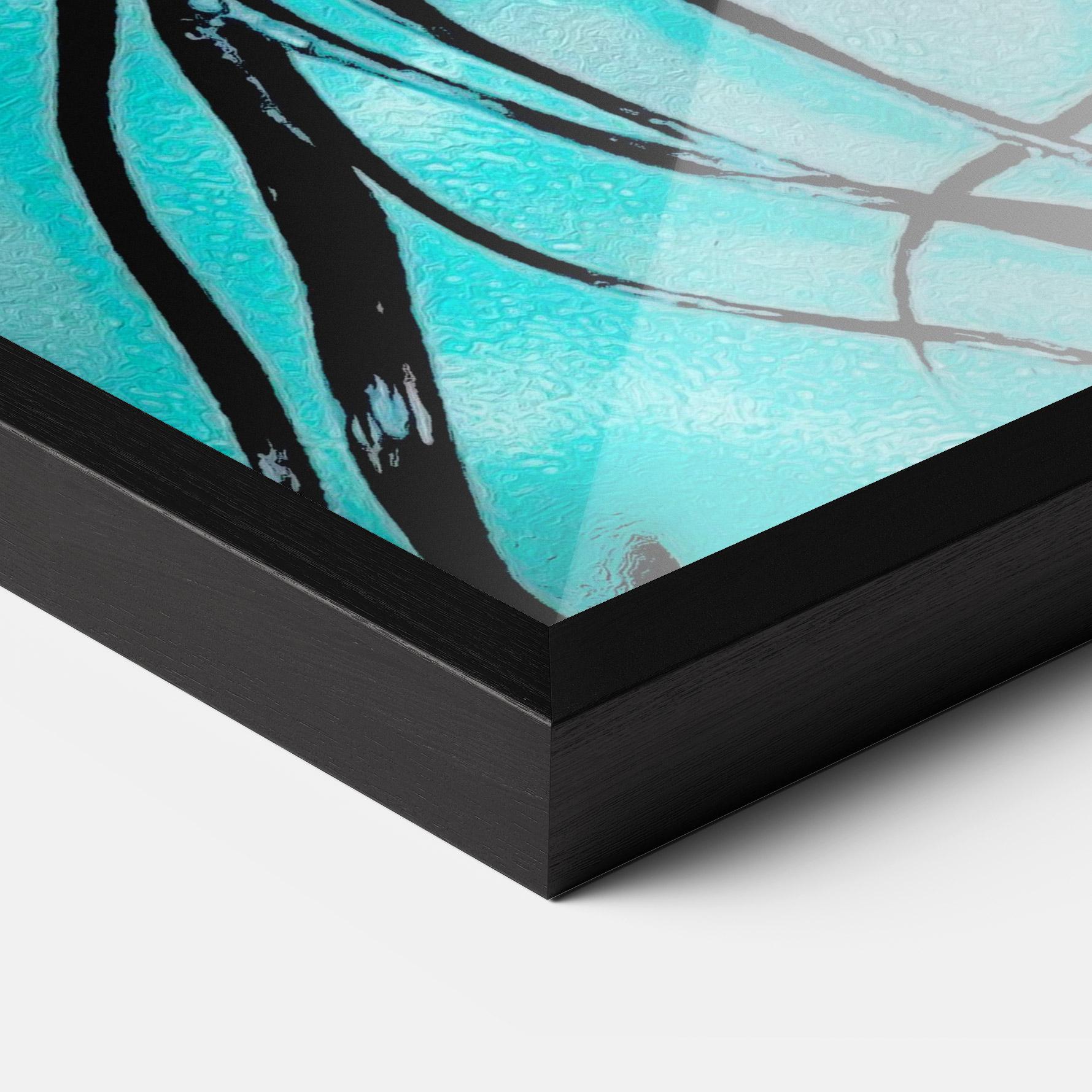 Keretezett Poszter Pink Blue Light Girl mockup 3