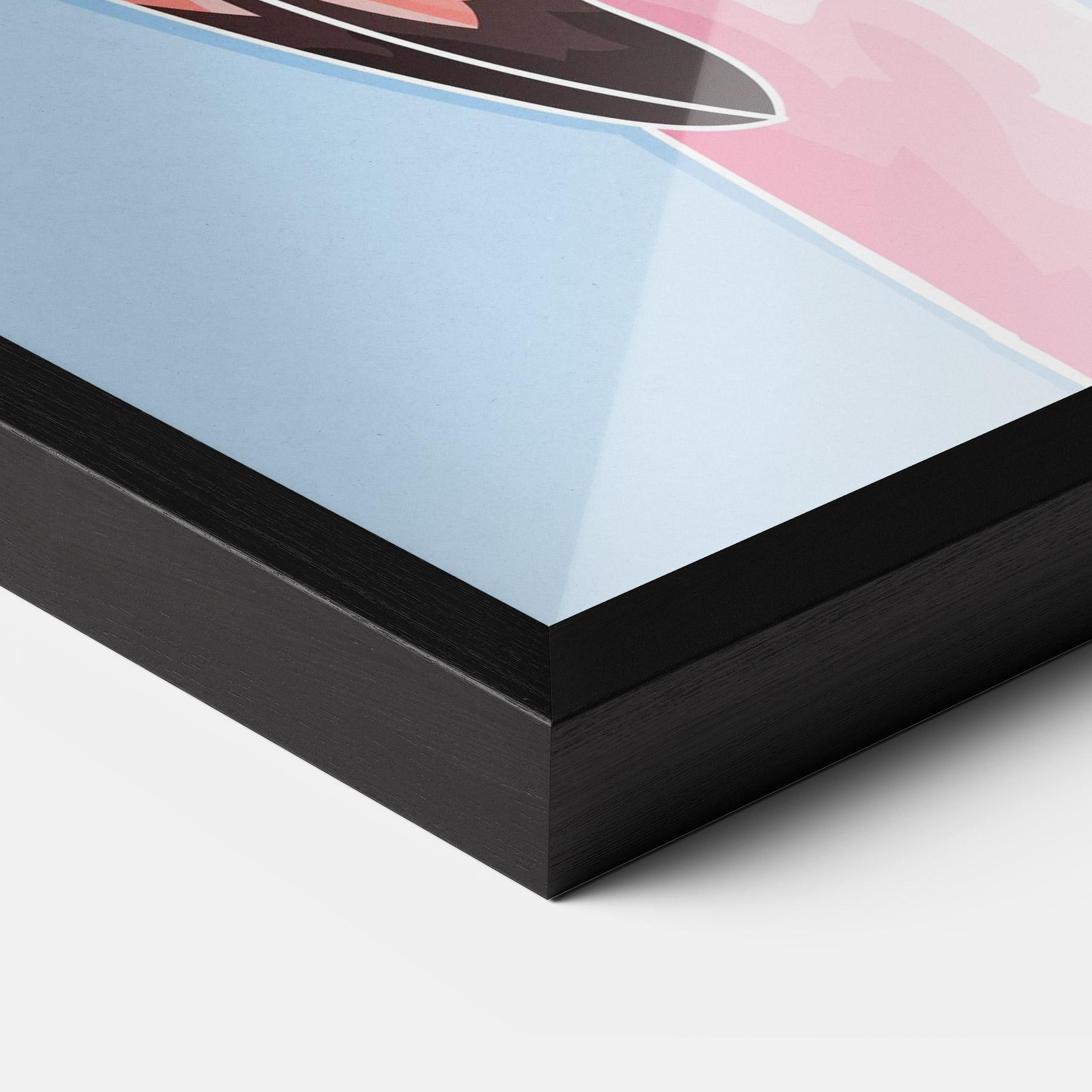 Keretezett Poszter Pink Skull Flamingo mockup 3