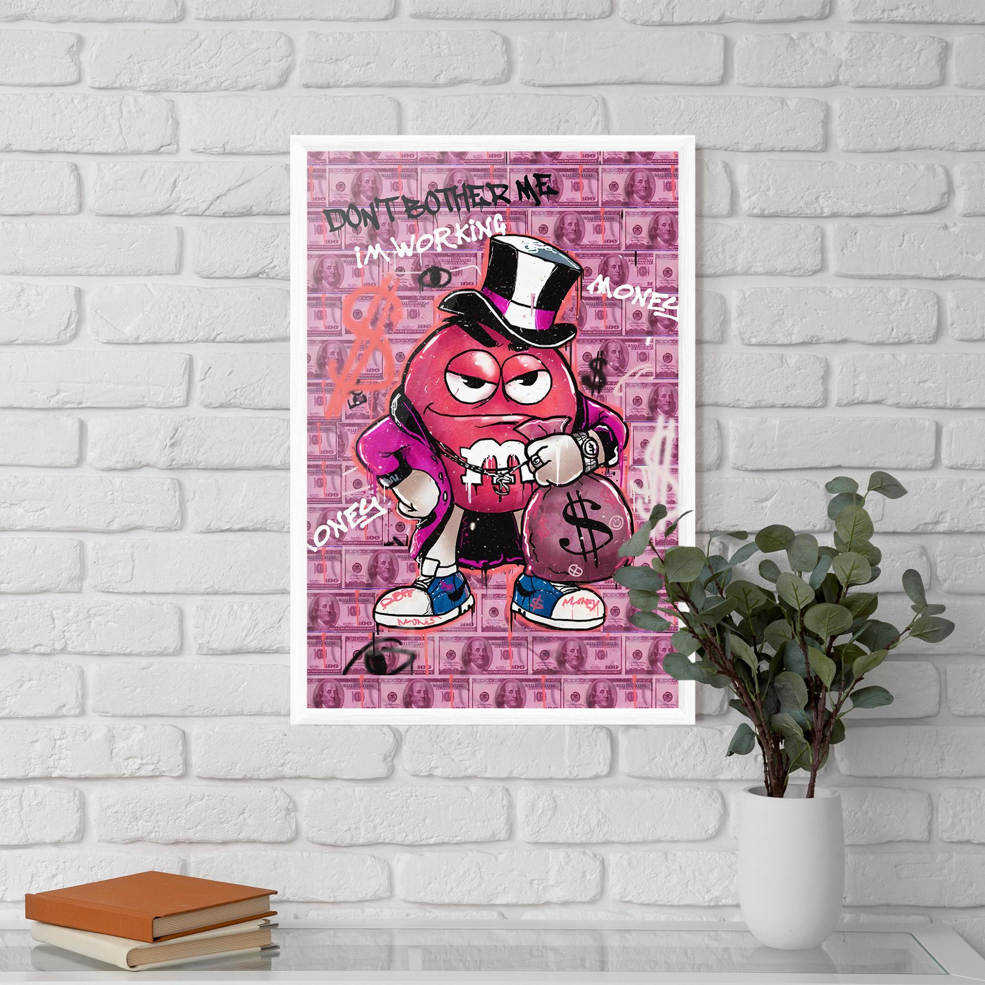 Keretezett Poszter Give Me Your Money mockup 5