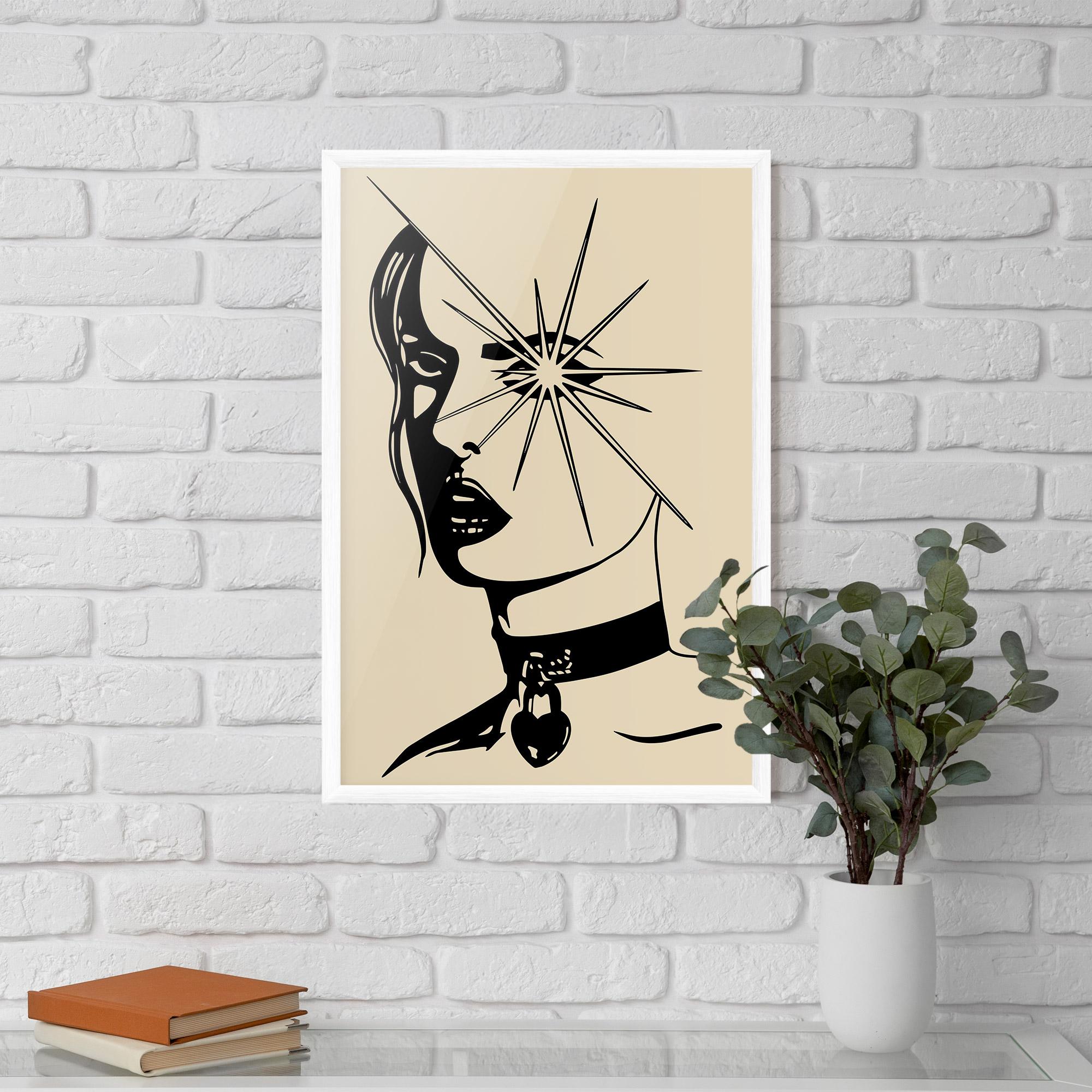 Keretezett Poszter Woman Vision Star mockup 5