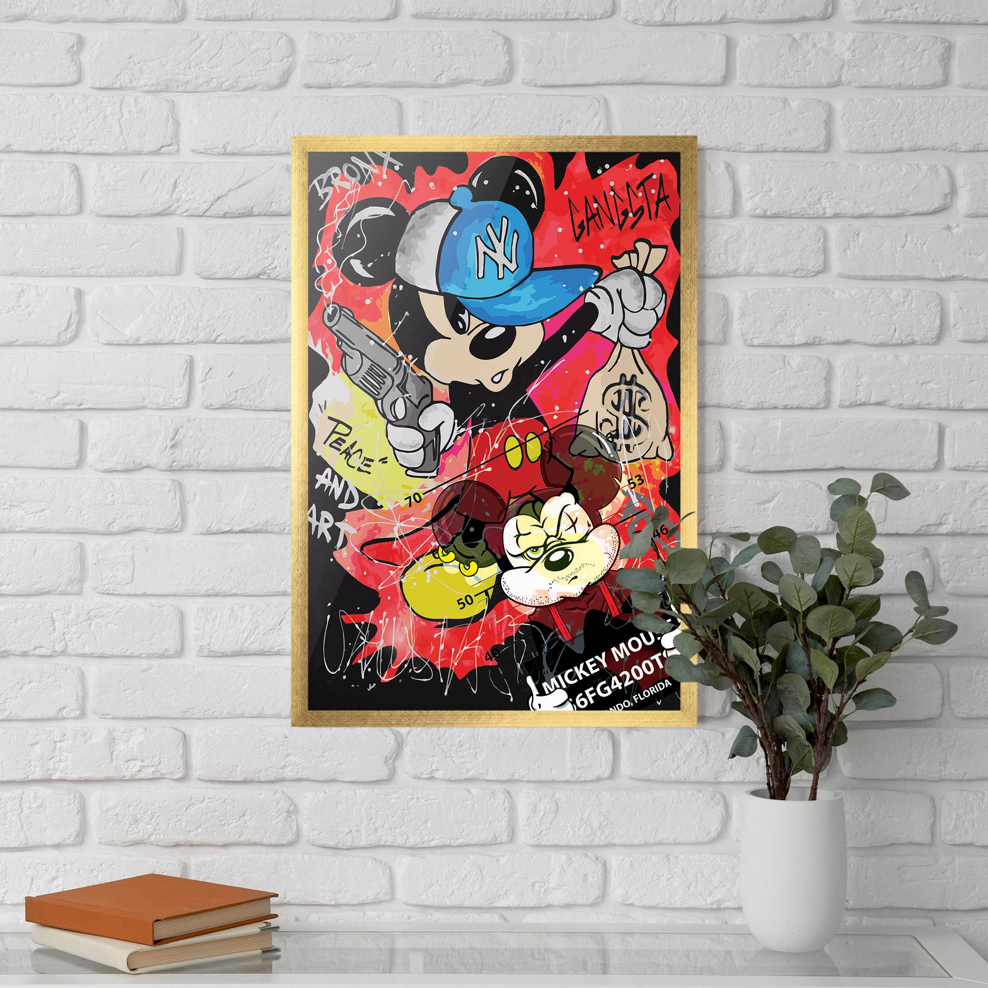 Keretezett Poszter Gangsta Mickey mockup 5