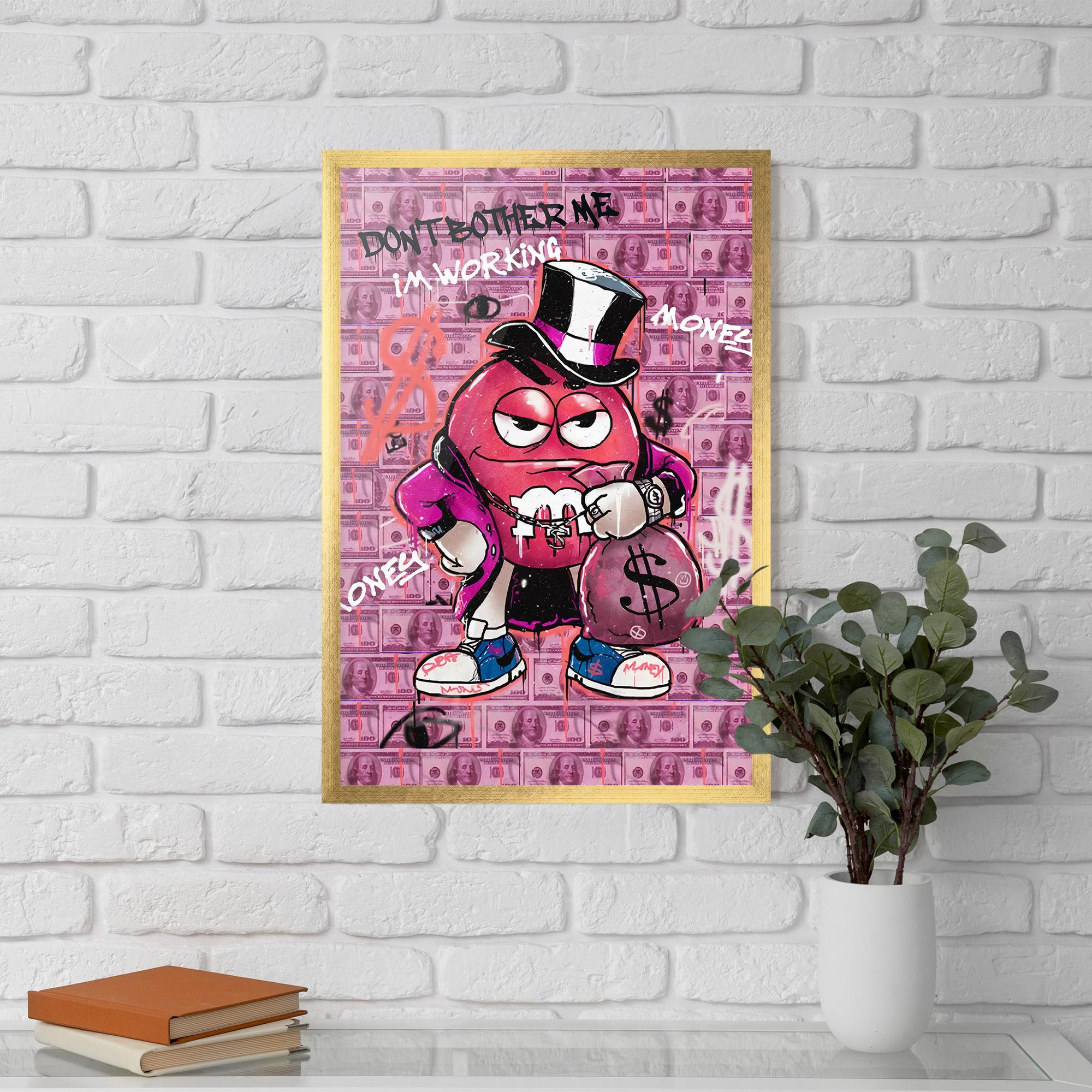 Keretezett Poszter Give Me Your Money mockup 5