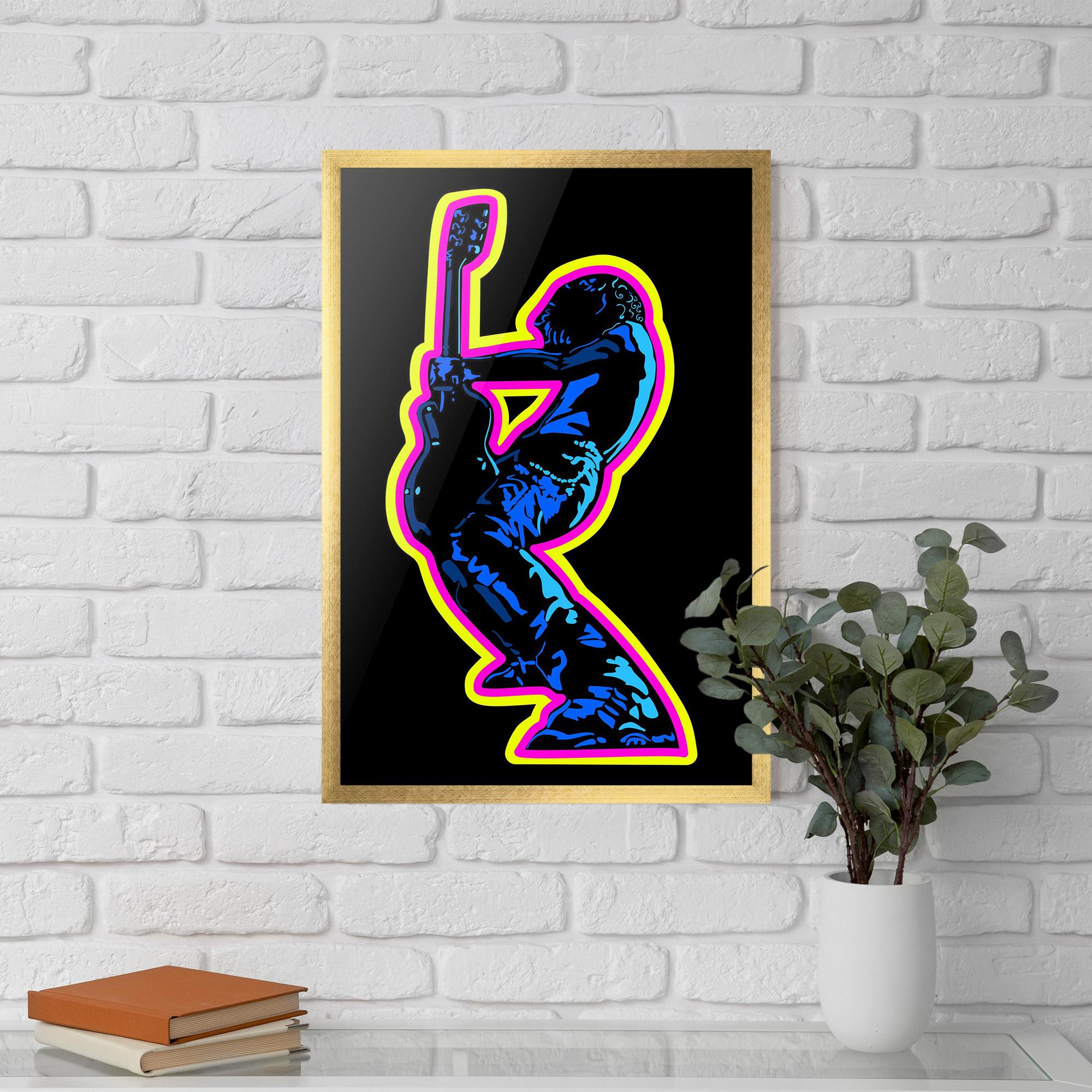 Keretezett Poszter Guitarist Art mockup 5