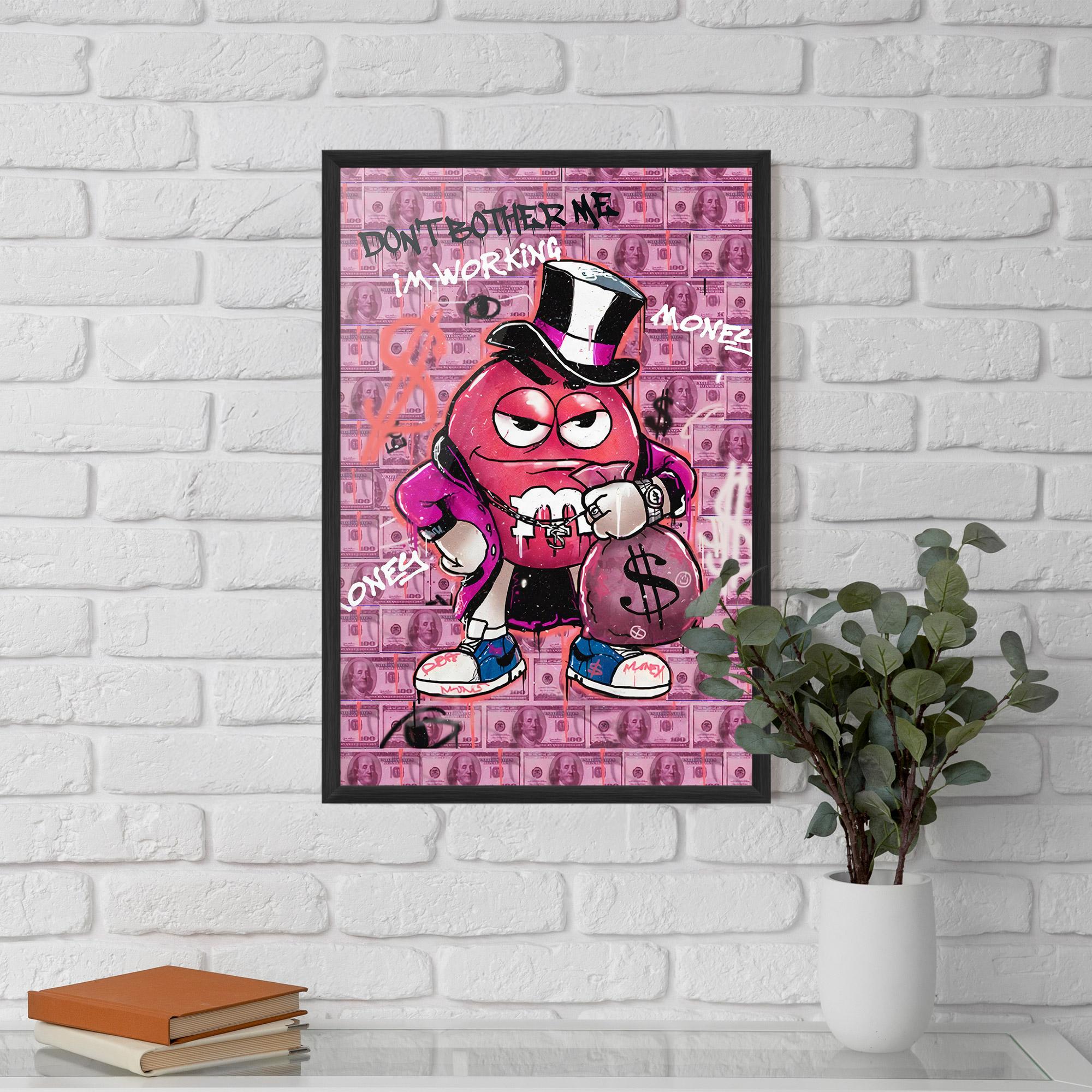 Keretezett Poszter Give Me Your Money mockup 5