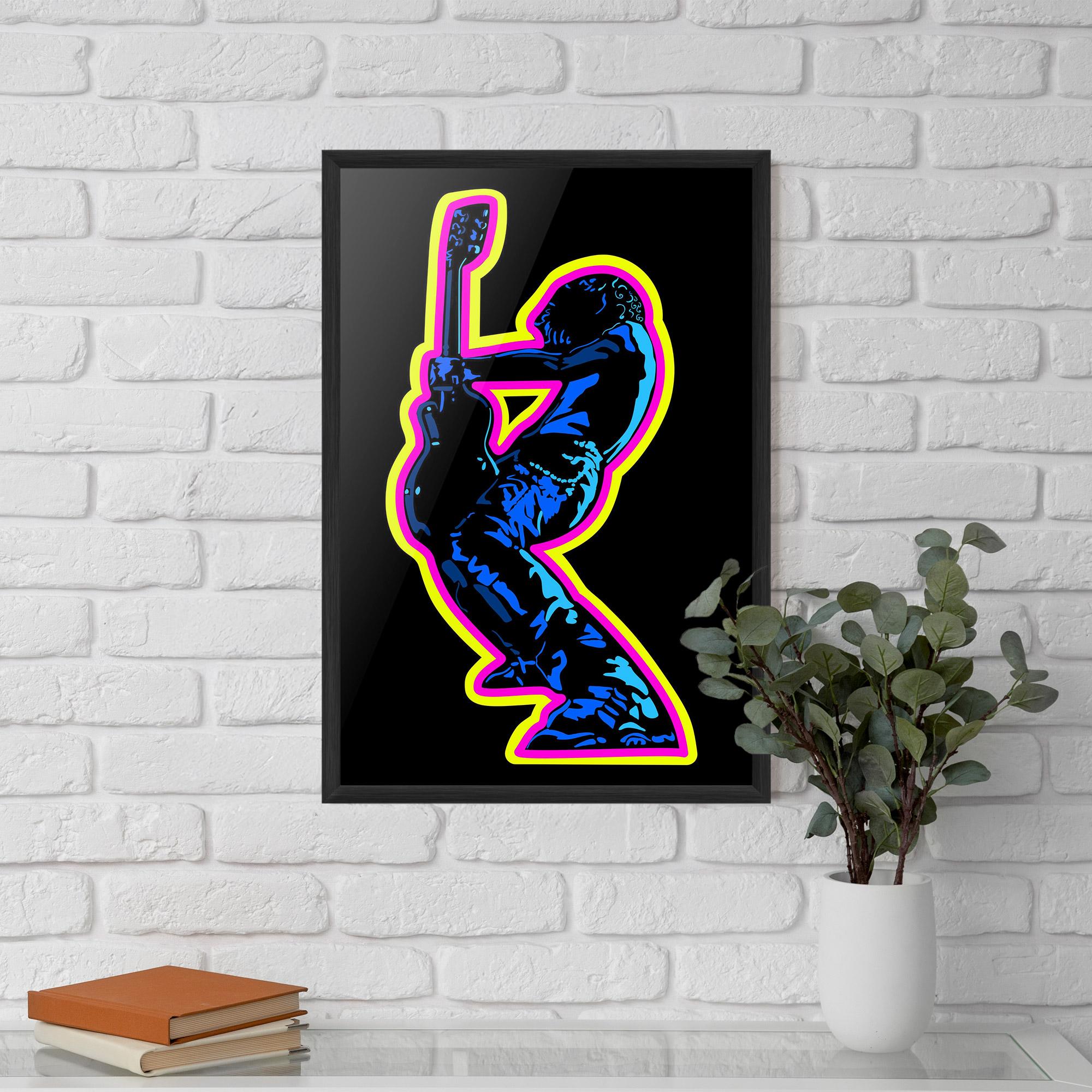 Keretezett Poszter Guitarist Art mockup 5