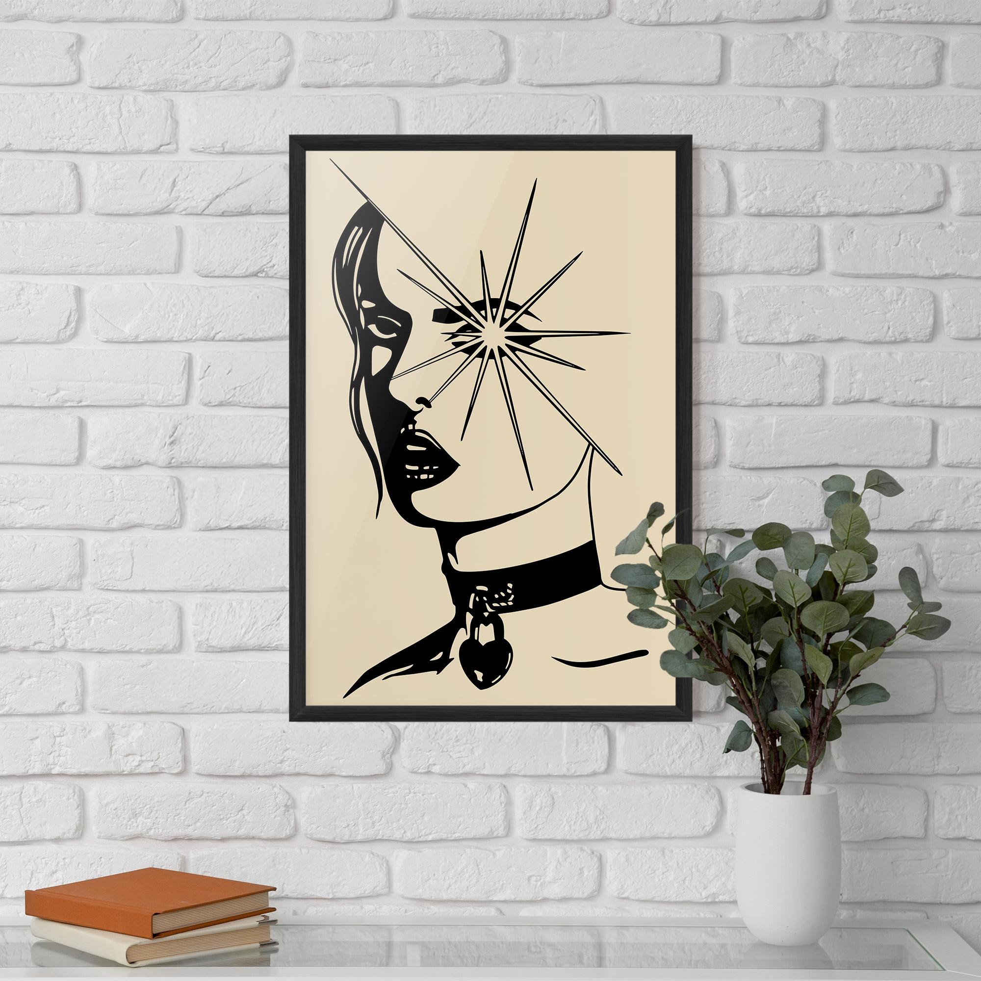 Keretezett Poszter Woman Vision Star mockup 5