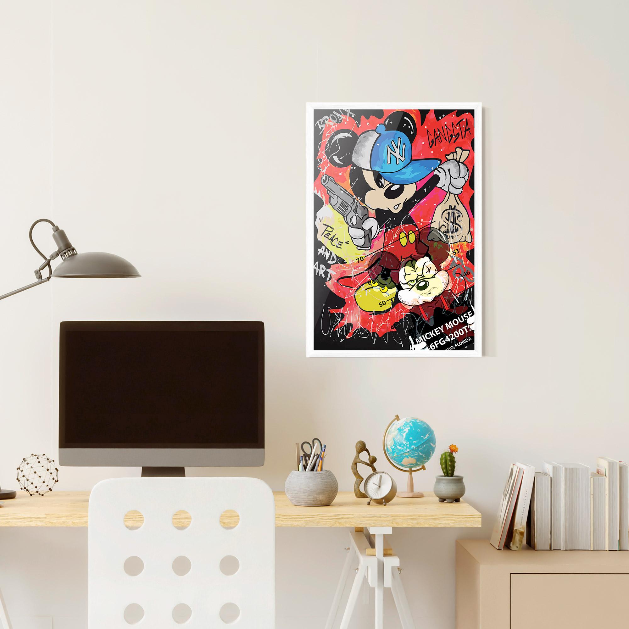 Keretezett Poszter Gangsta Mickey mockup 6