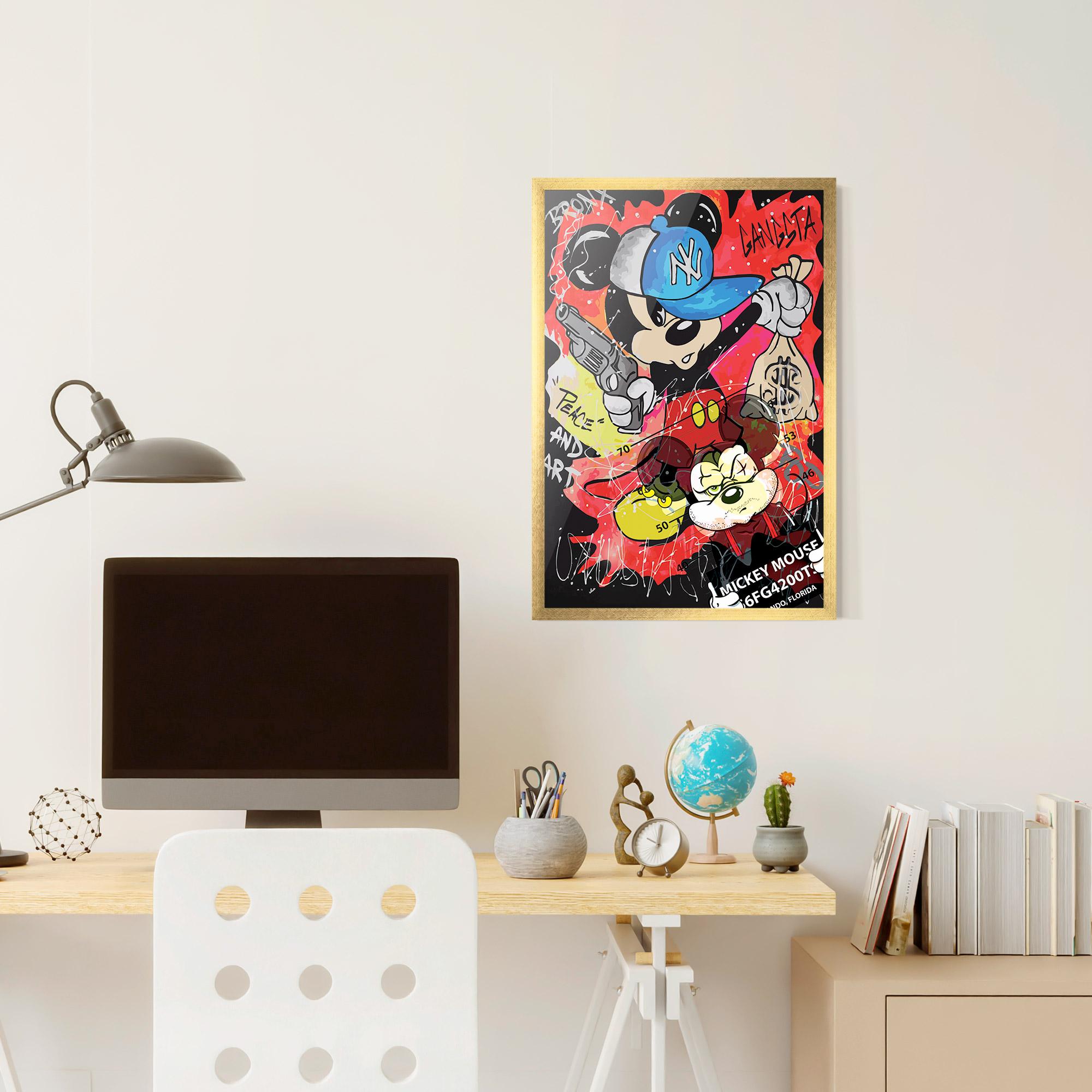 Keretezett Poszter Gangsta Mickey mockup 6