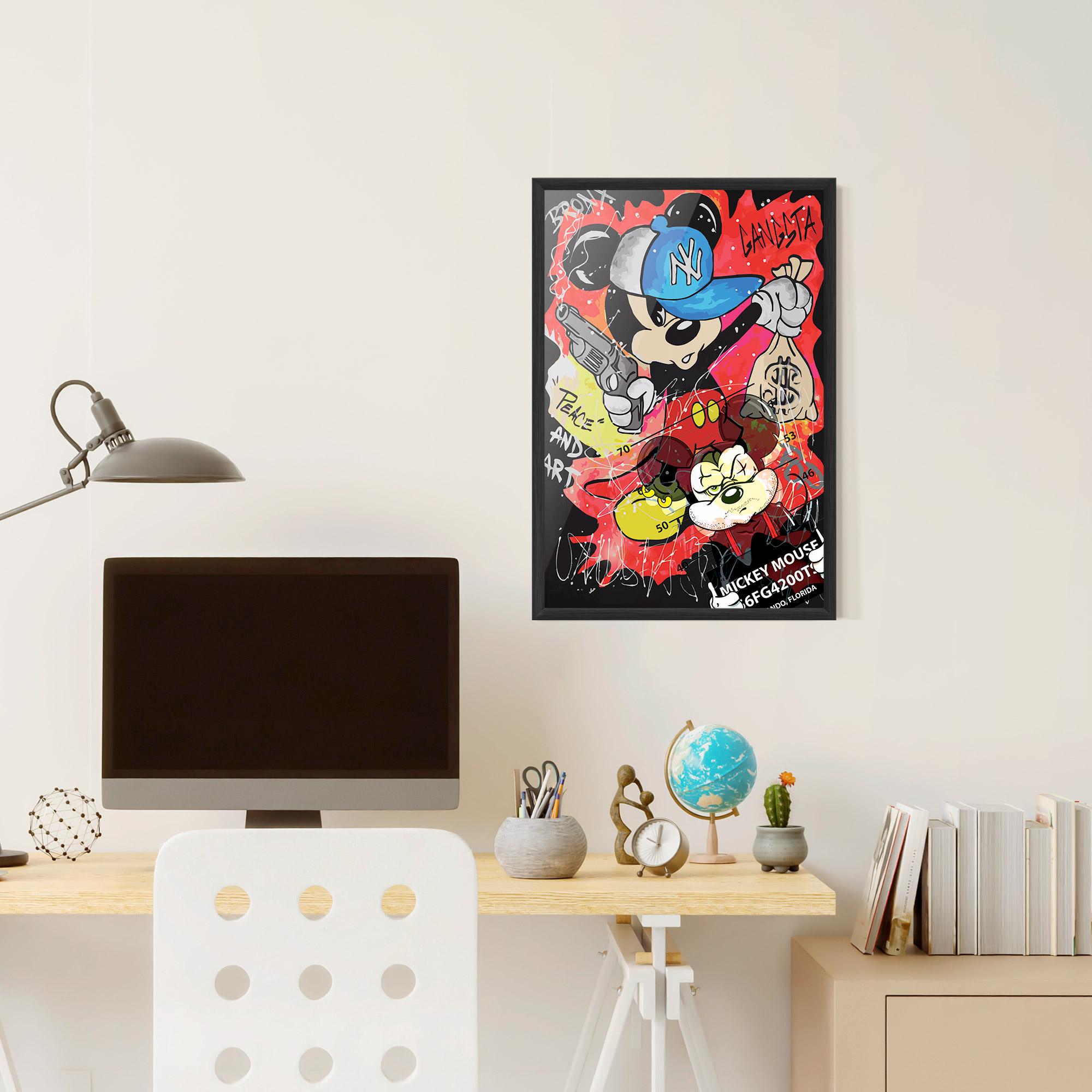 Keretezett Poszter Gangsta Mickey mockup 6