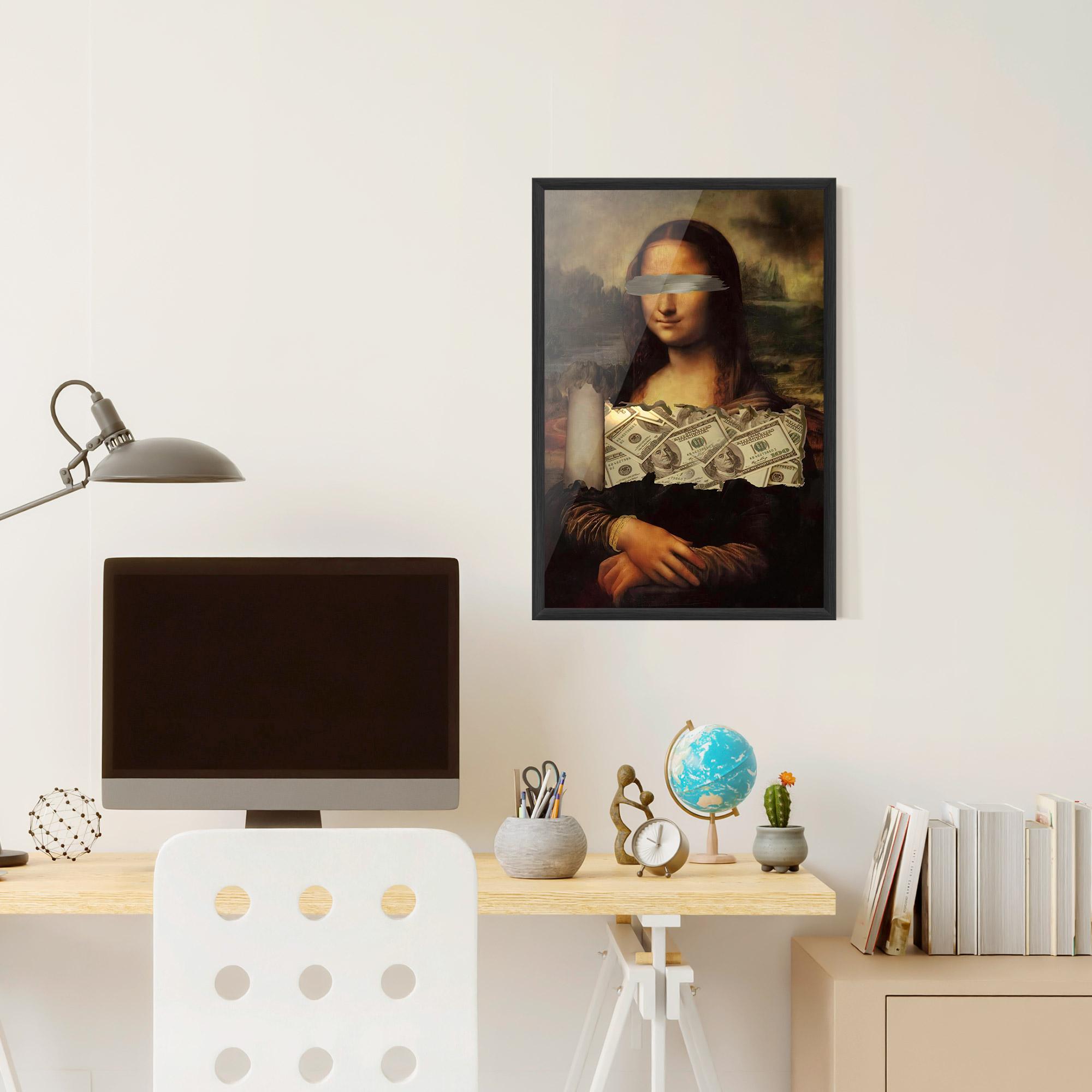 Keretezett Poszter Money Lisa mockup 6