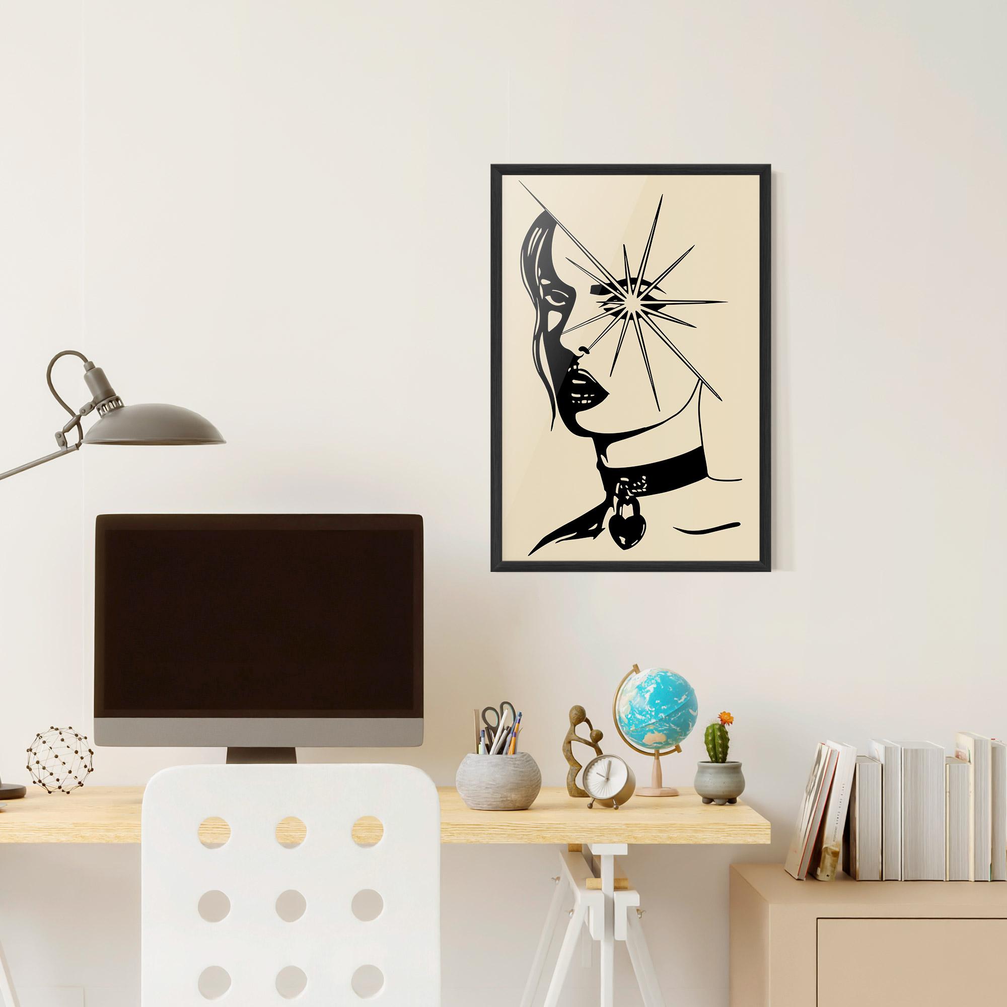 Keretezett Poszter Woman Vision Star mockup 6