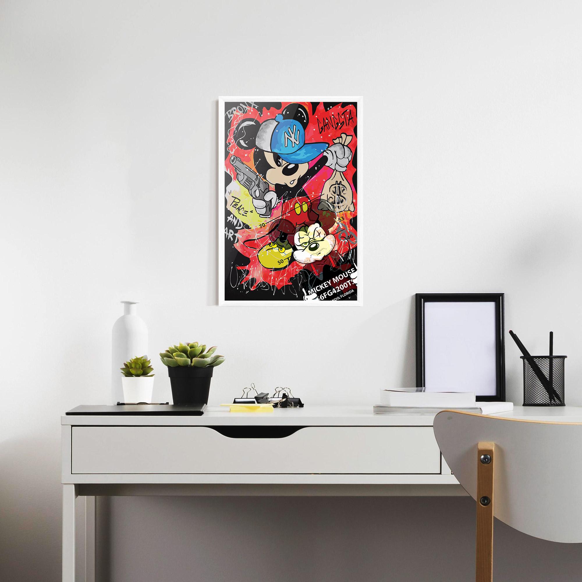 Keretezett Poszter Gangsta Mickey mockup 7