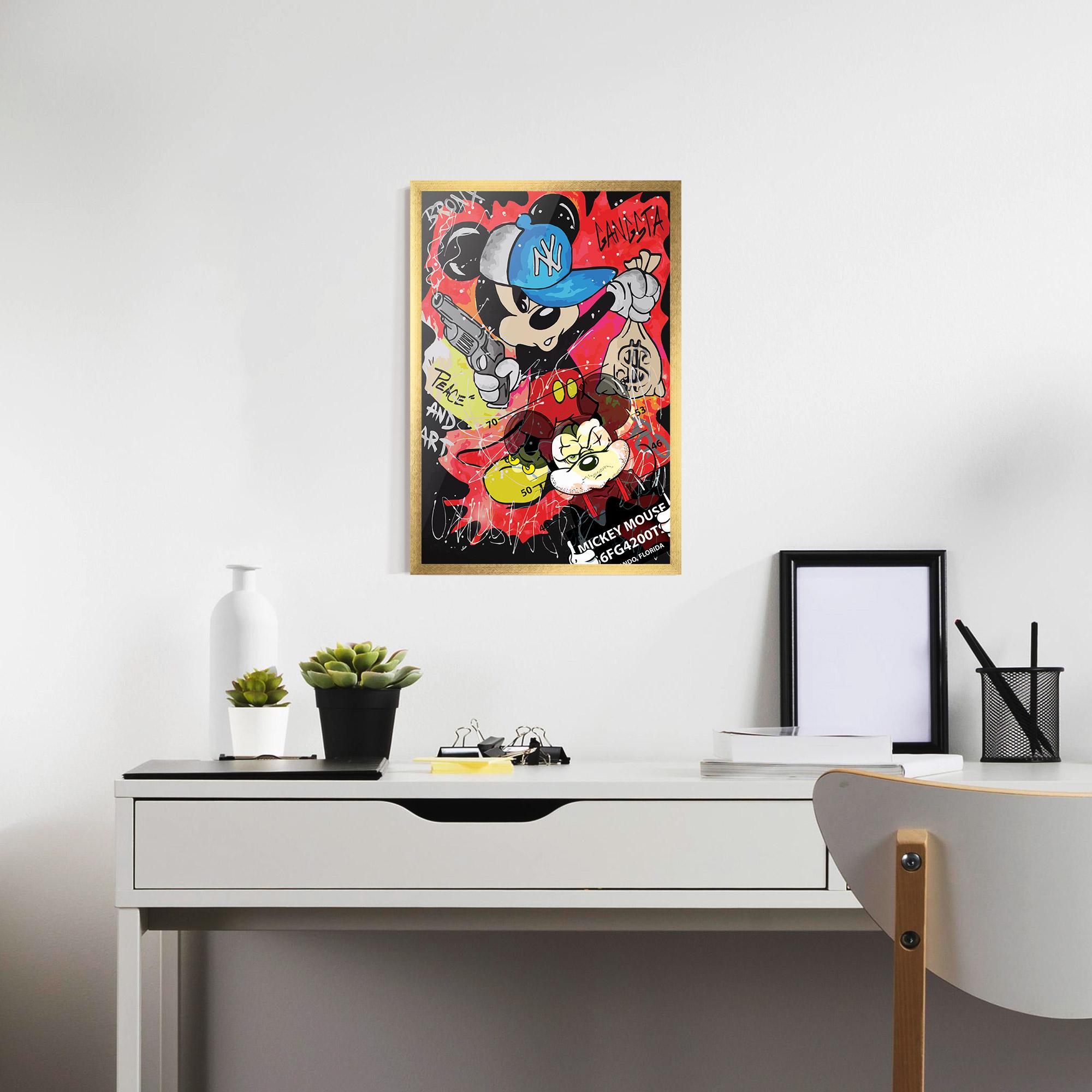 Keretezett Poszter Gangsta Mickey mockup 7