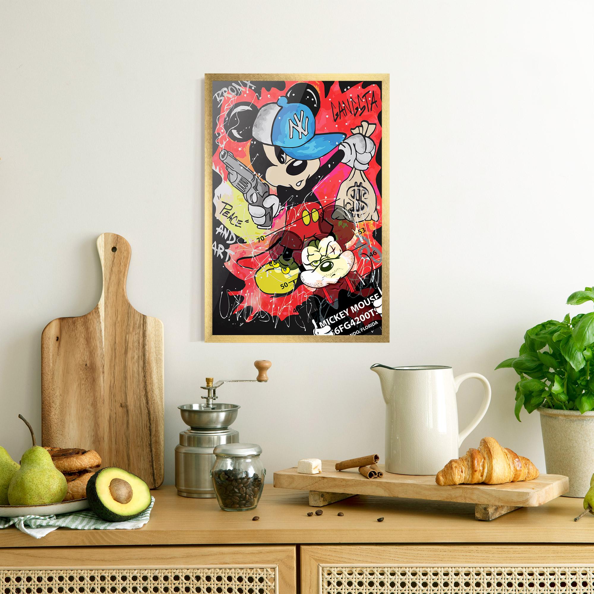 Keretezett Poszter Gangsta Mickey mockup 8