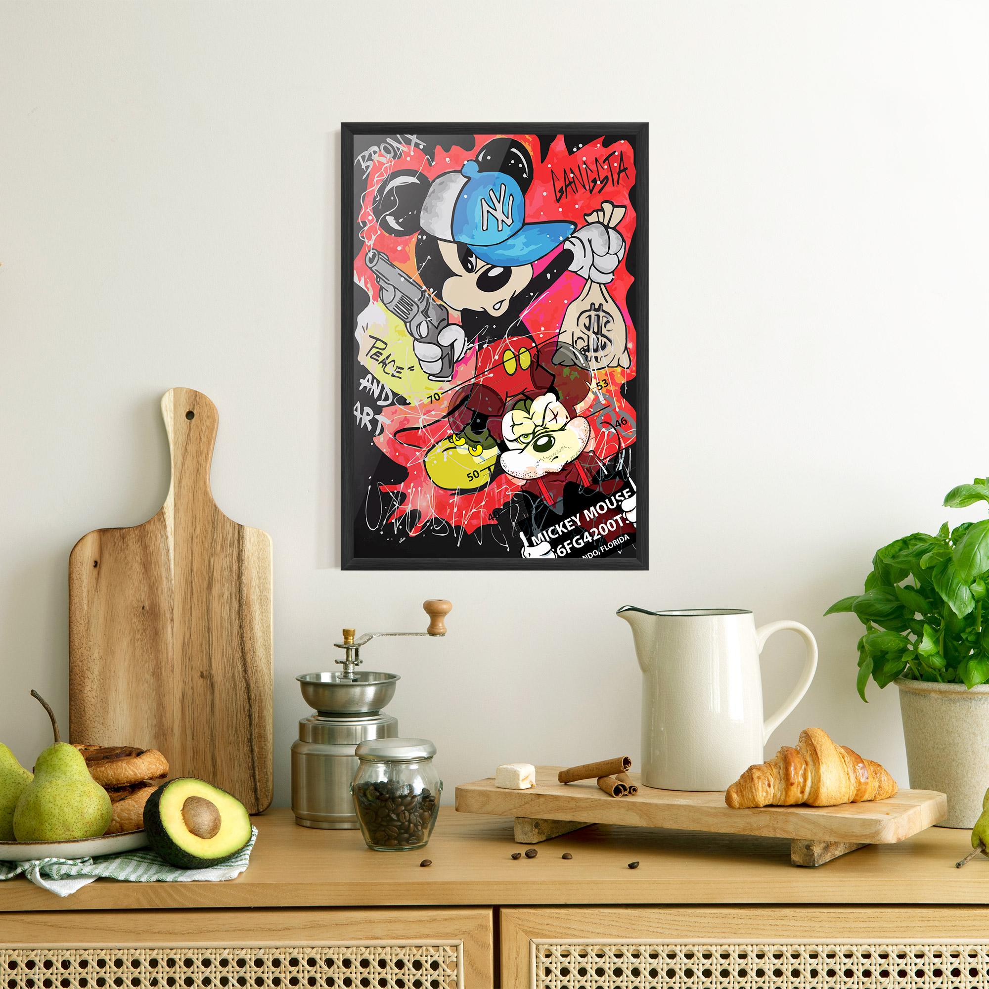 Keretezett Poszter Gangsta Mickey mockup 8