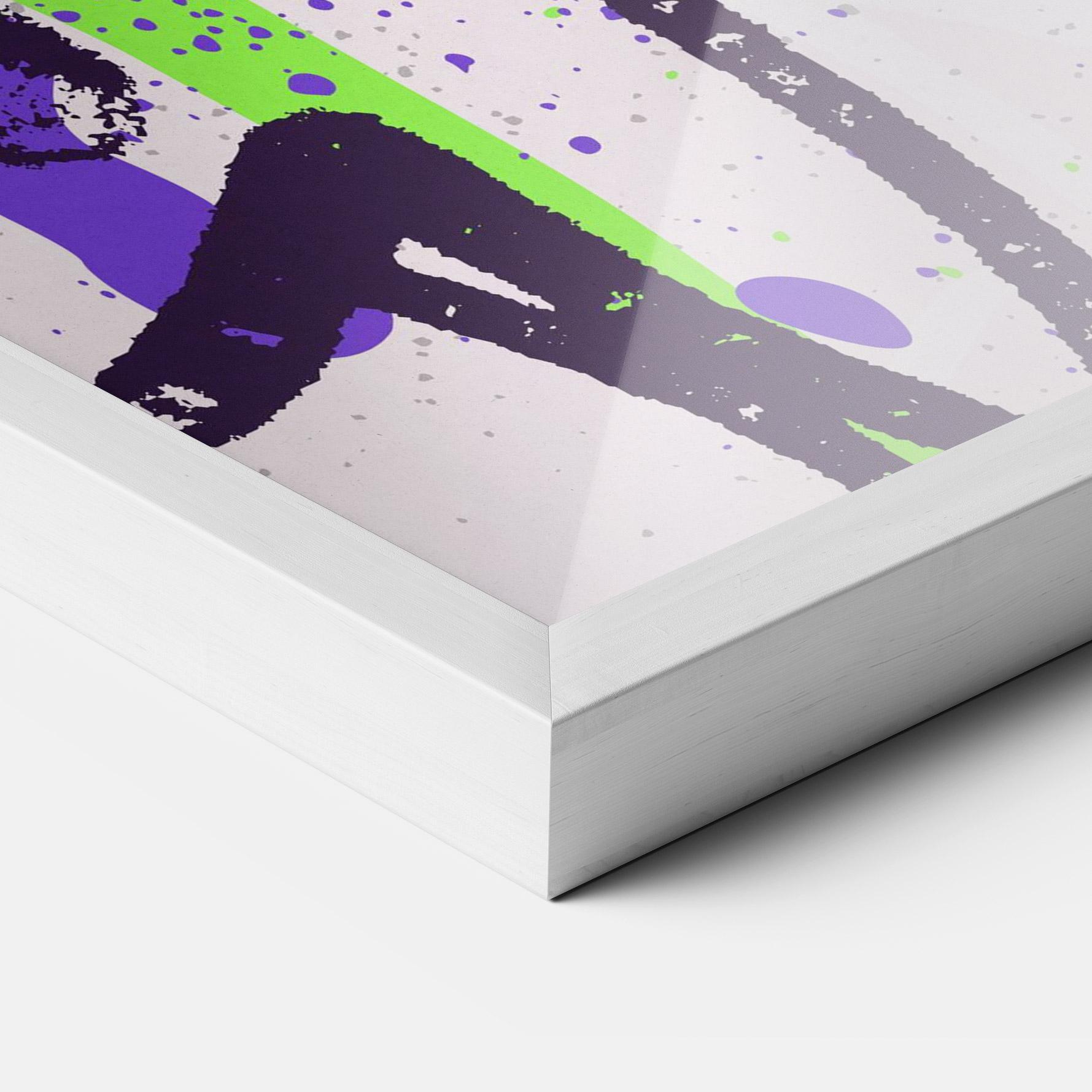 Keretezett Poszter Green Purple Graffiti mockup 3