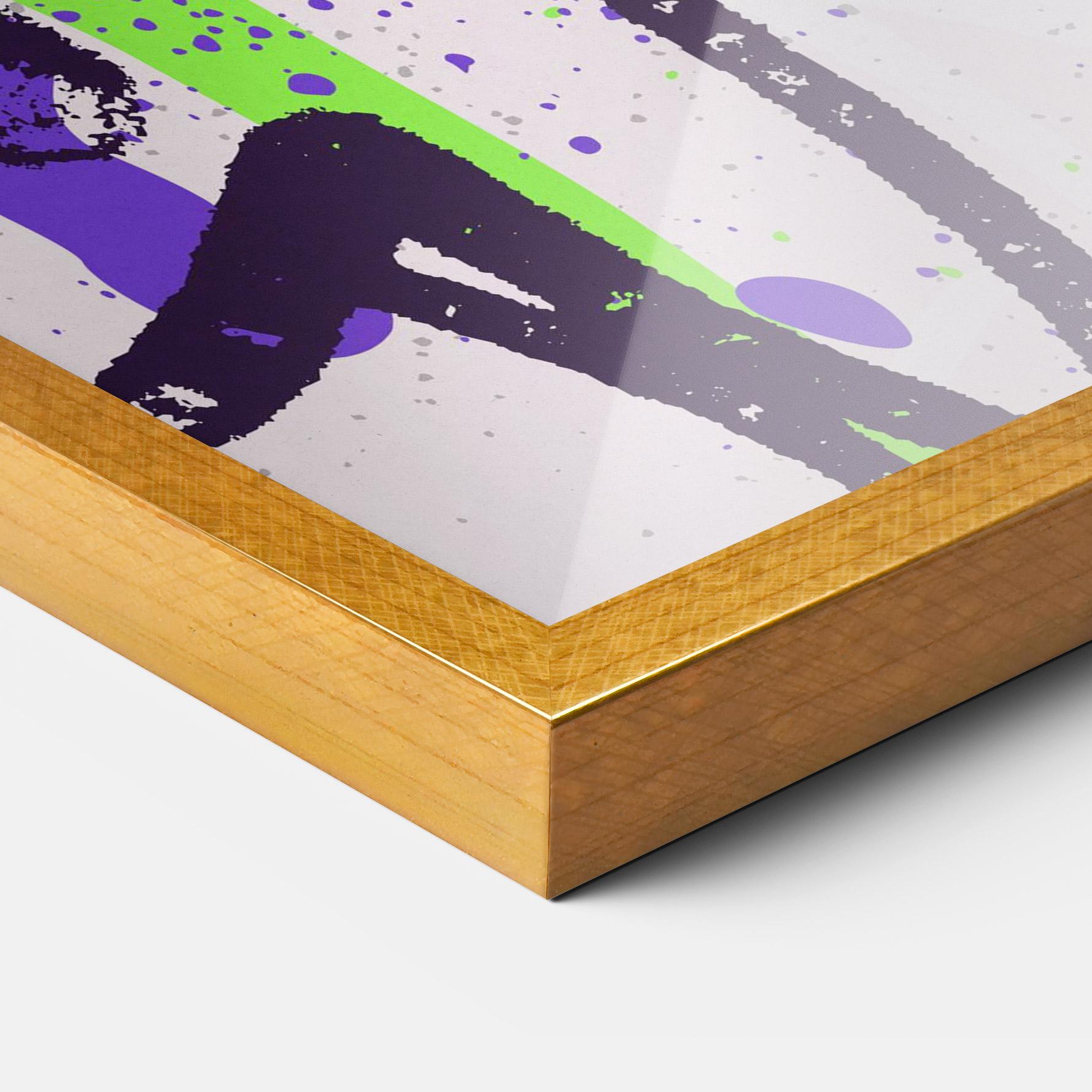 Keretezett Poszter Green Purple Graffiti mockup 3