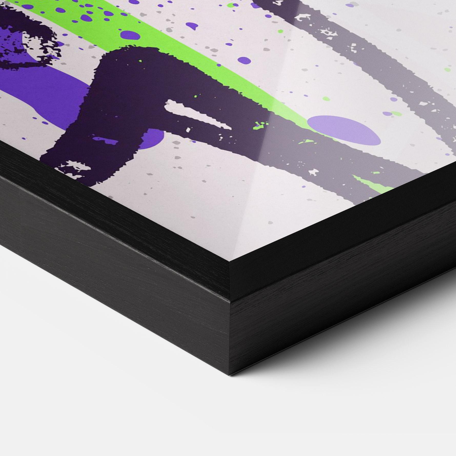 Keretezett Poszter Green Purple Graffiti mockup 3