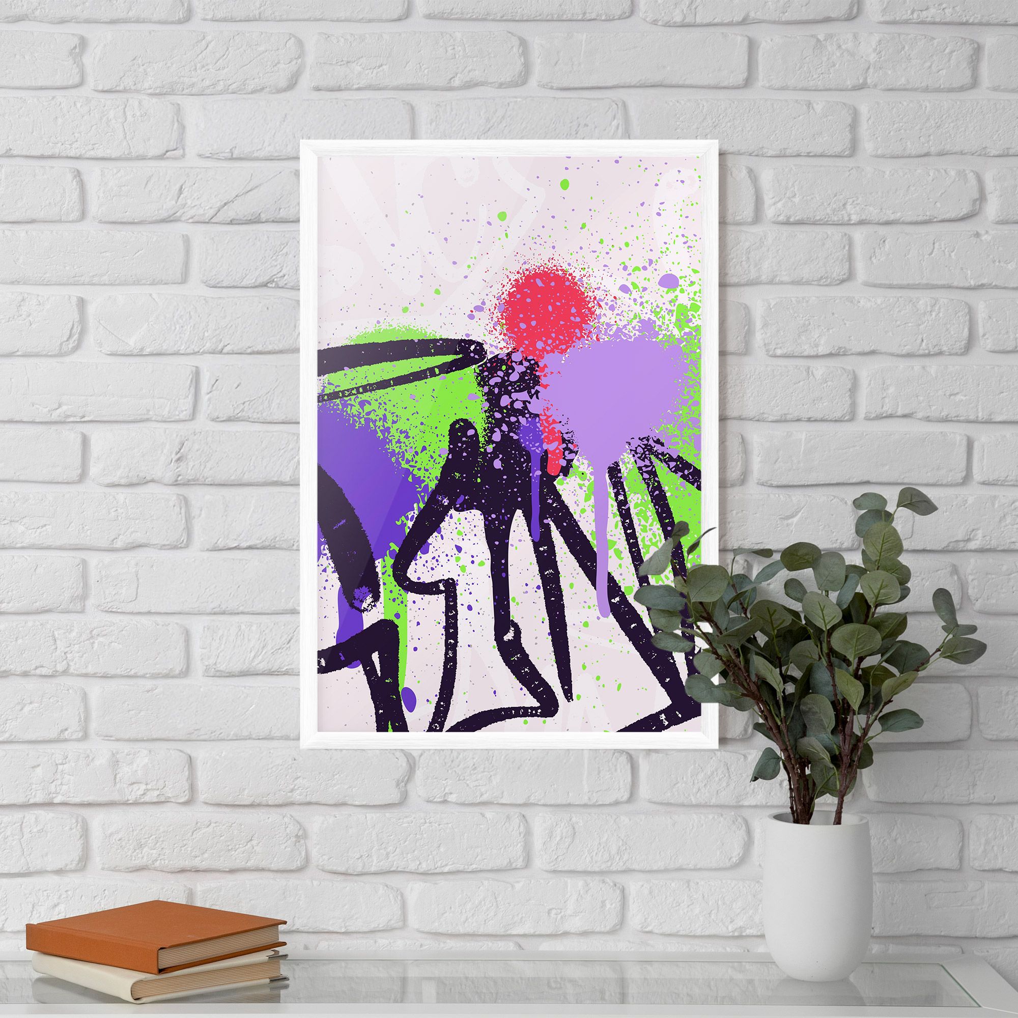 Green Purple Graffiti mockup 5