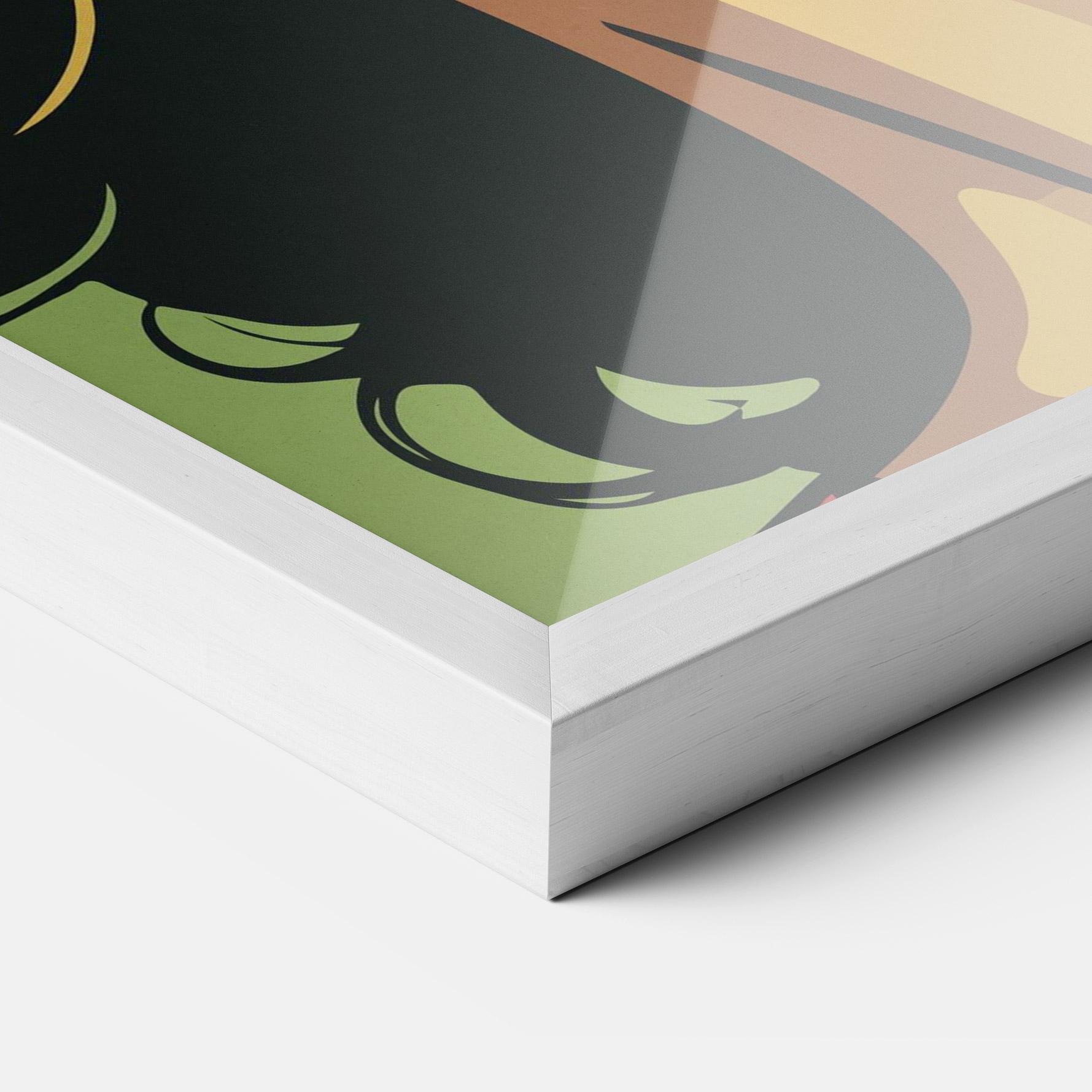 Keretezett Poszter Green Light Pop Lady mockup 3