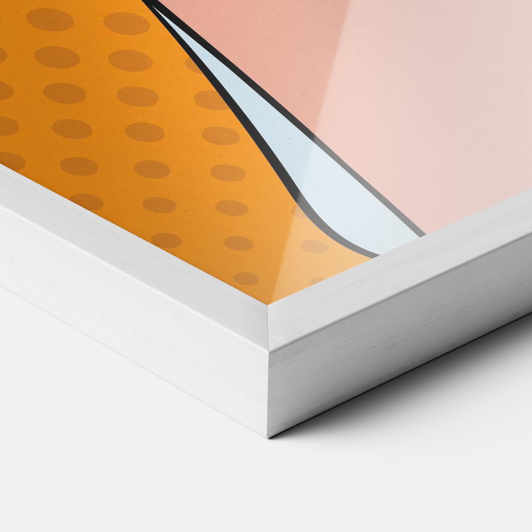 Keretezett Poszter Pop Comic Lady mockup 3