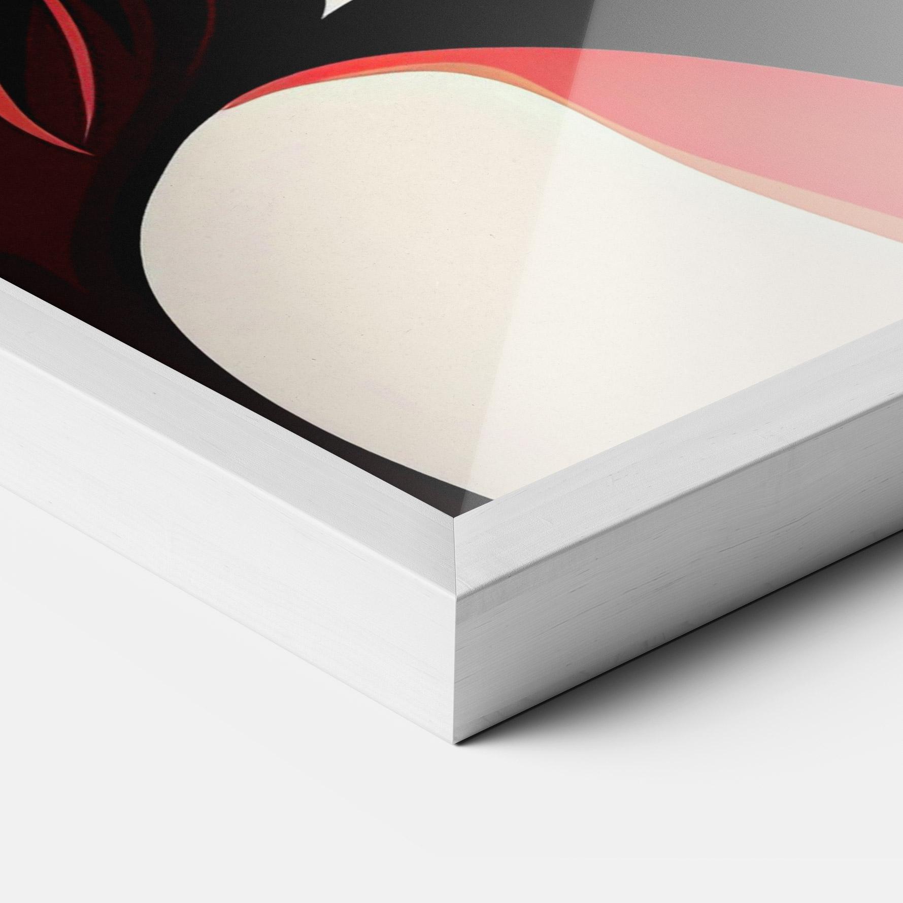 Keretezett Poszter Red Hair Pop Art mockup 3