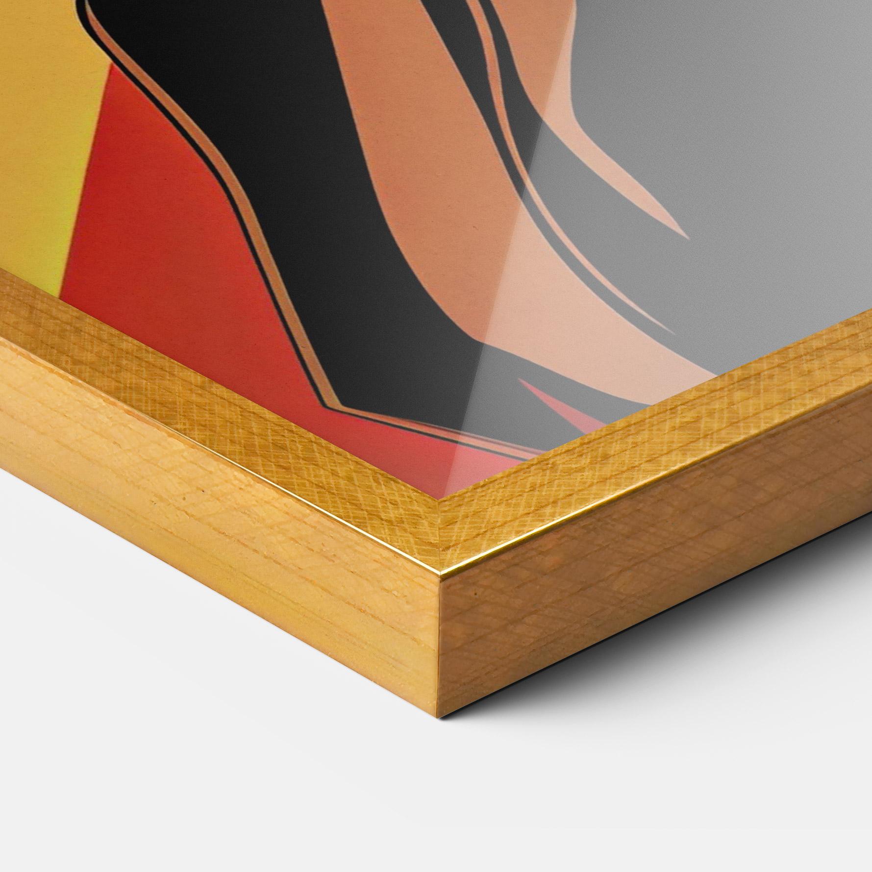 Keretezett Poszter Graphical Pop Girl mockup 3