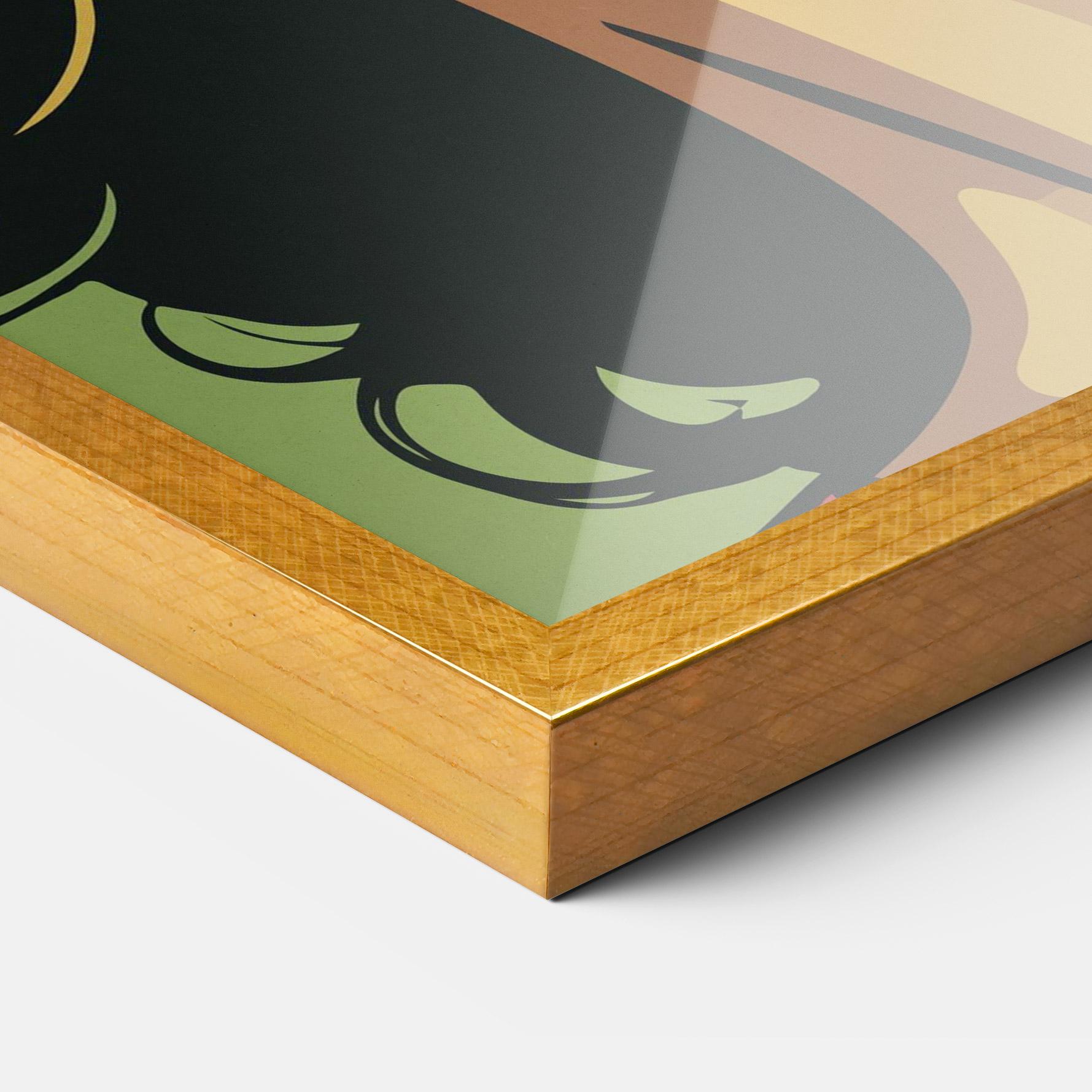 Keretezett Poszter Green Light Pop Lady mockup 3