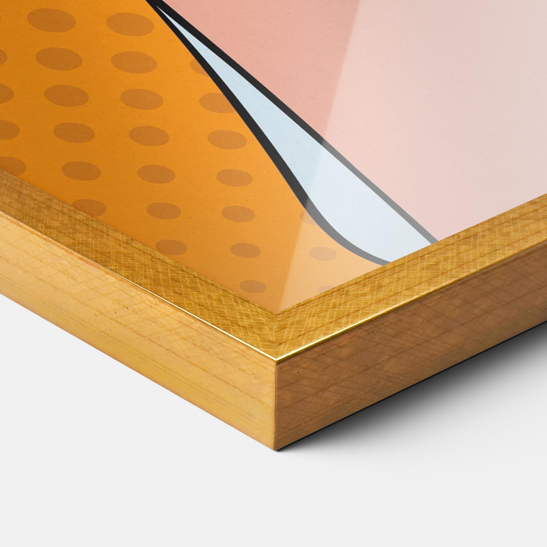 Keretezett Poszter Pop Comic Lady mockup 3