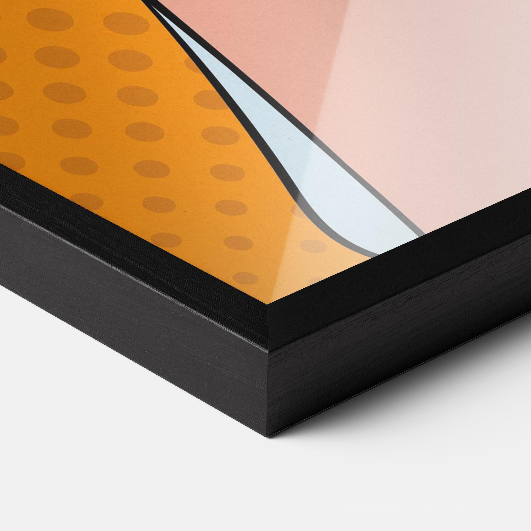 Keretezett Poszter Pop Comic Lady mockup 3