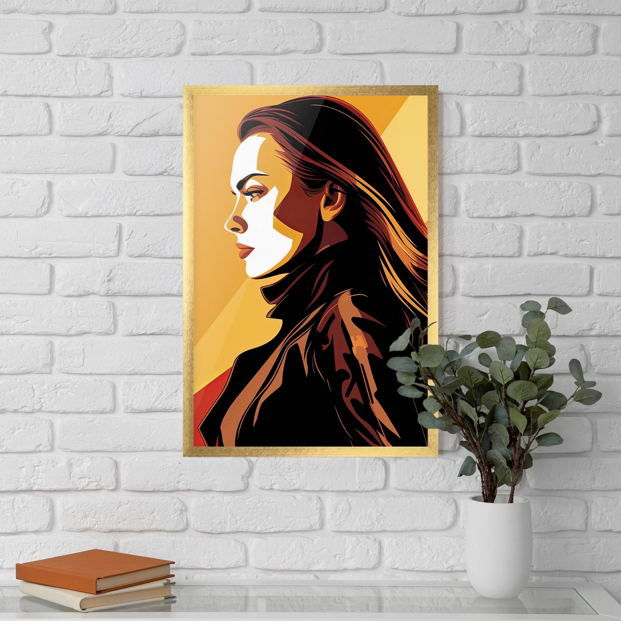 Keretezett Poszter Graphical Pop Girl mockup 5