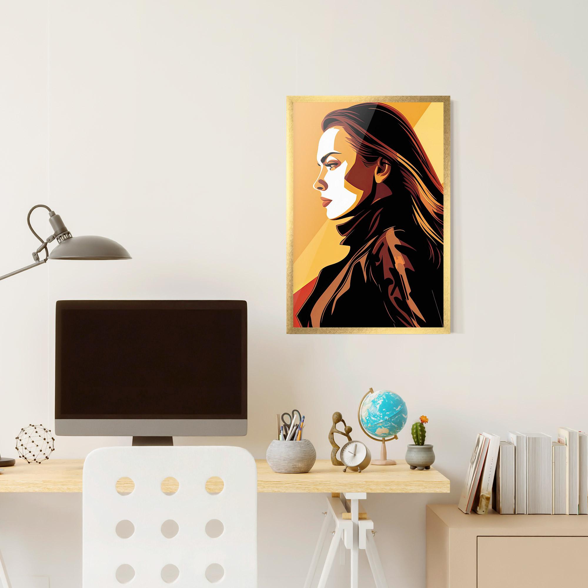 Keretezett Poszter Graphical Pop Girl mockup 6