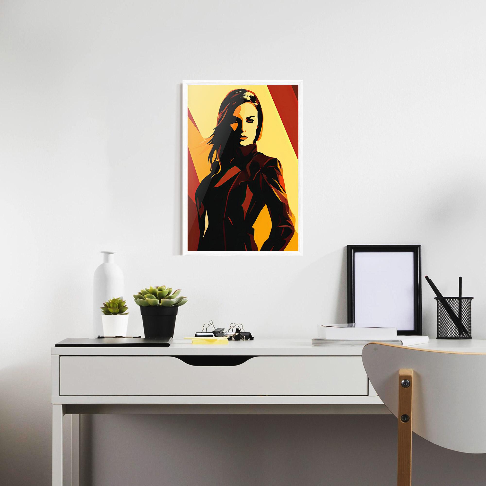 Keretezett Poszter Pop Graphical Woman mockup 7