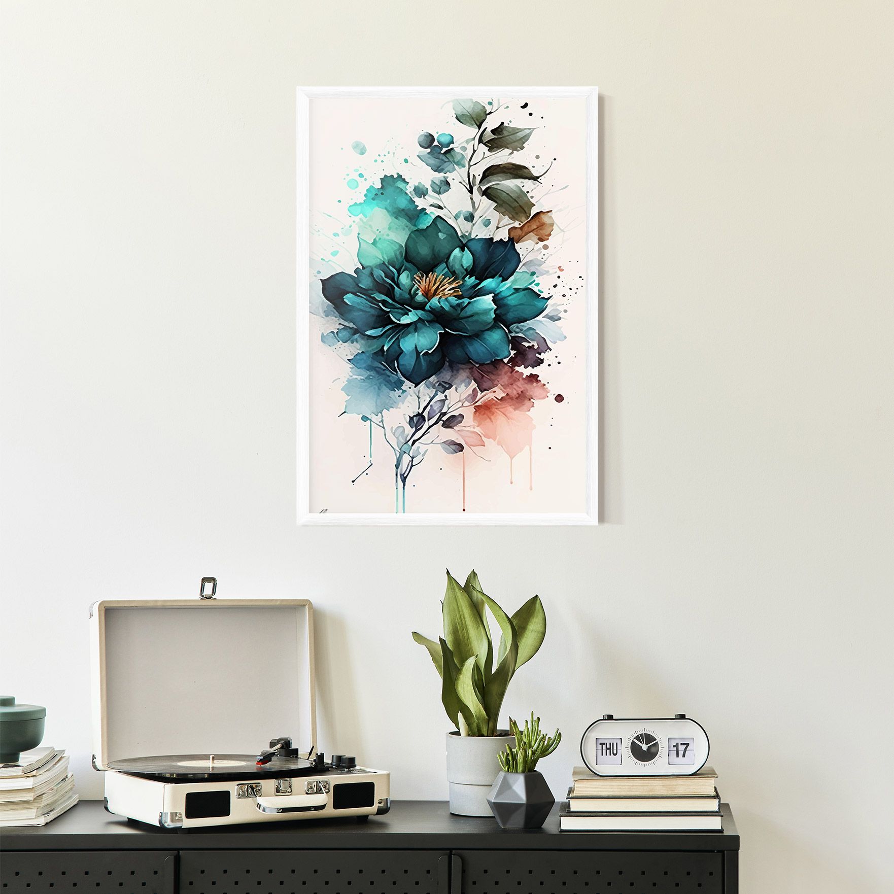 Flower Watercolor mockup 2
