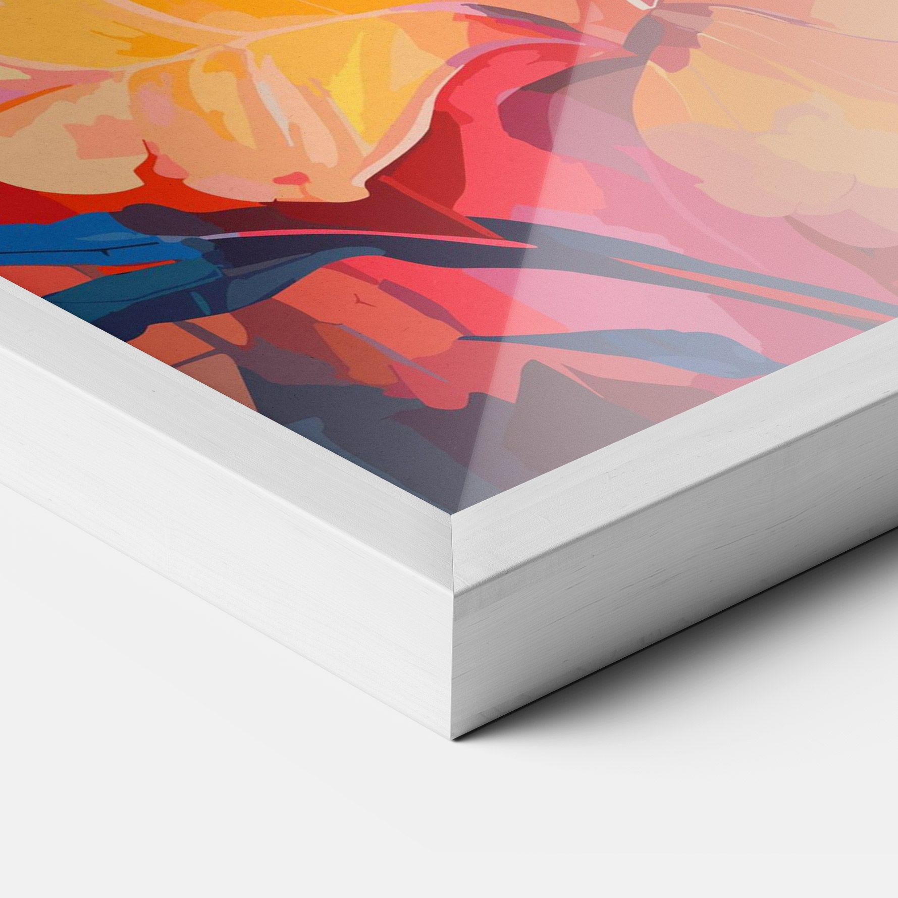 Orange Art Flower mockup 3