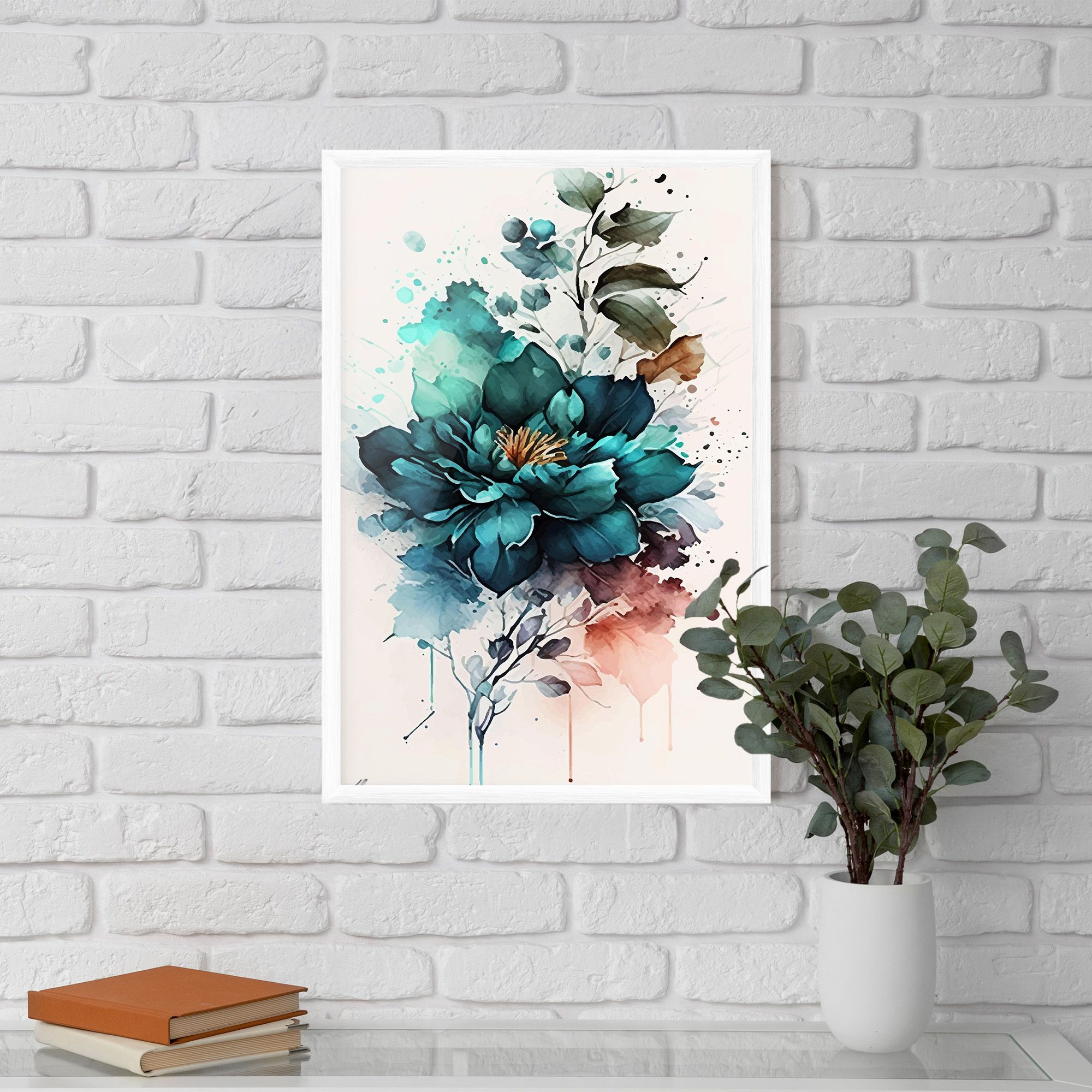 Flower Watercolor mockup 5