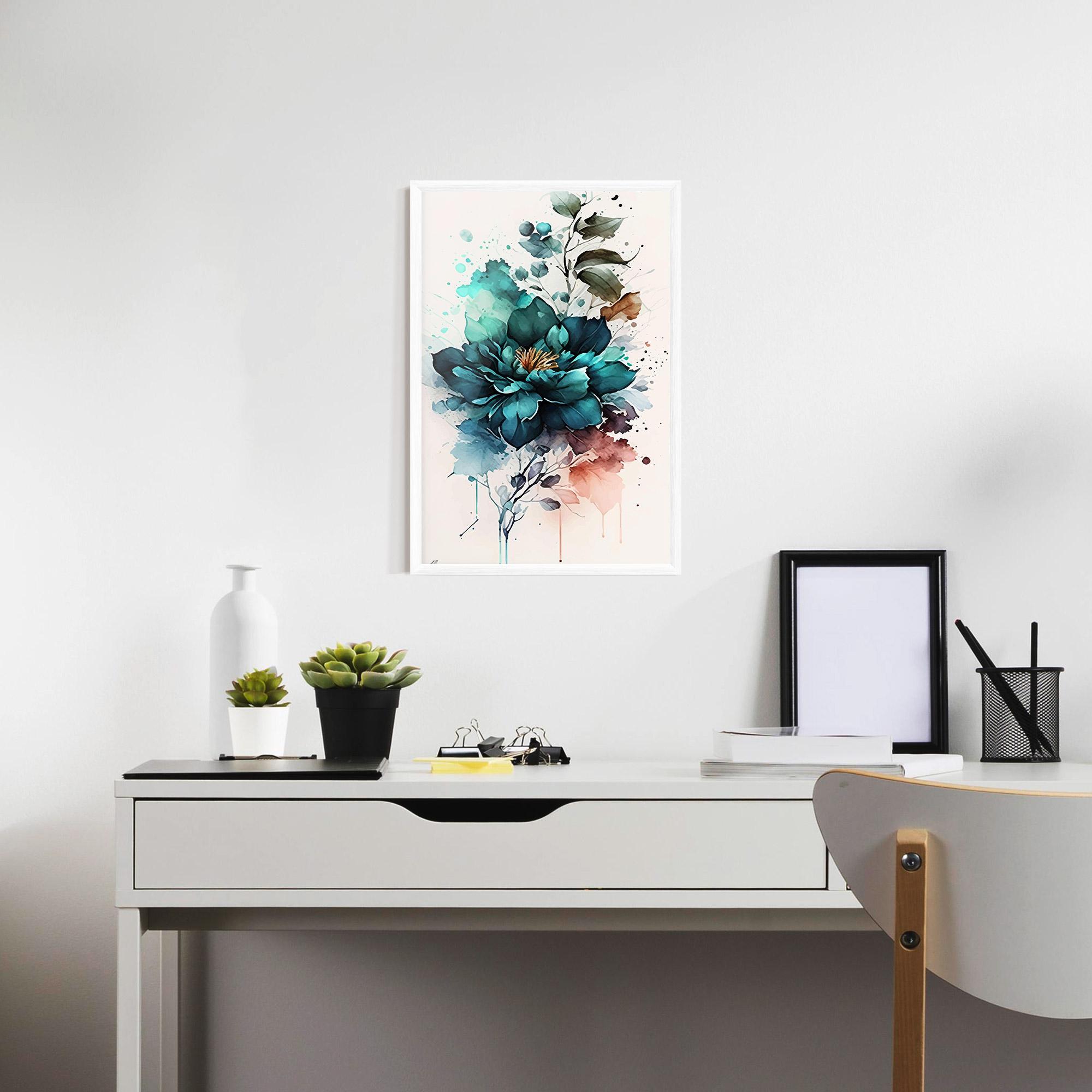 Keretezett Poszter Flower Watercolor mockup 7