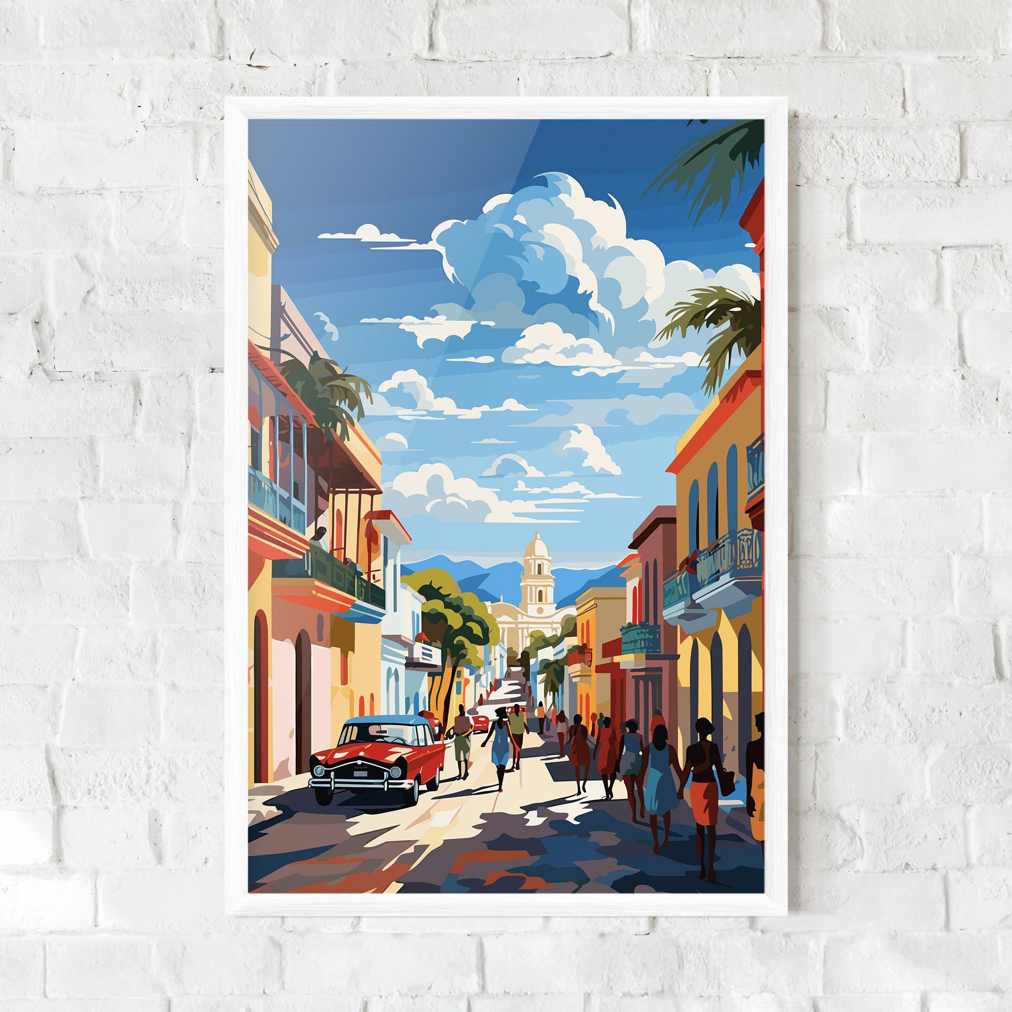 Keretezett Poszter African Street mockup 0