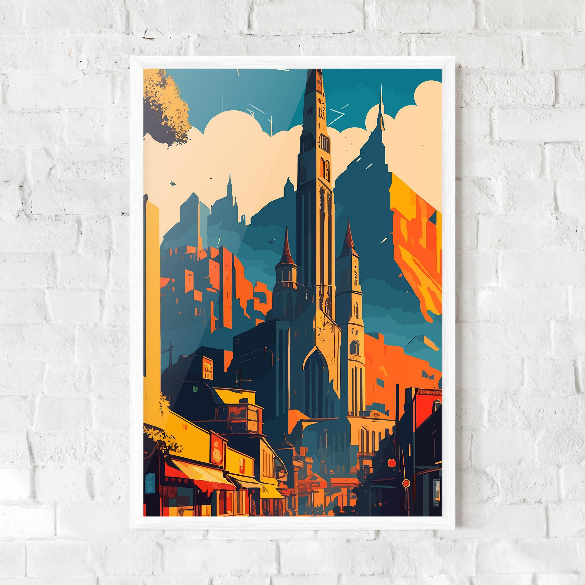 Keretezett Poszter African Tower mockup 0