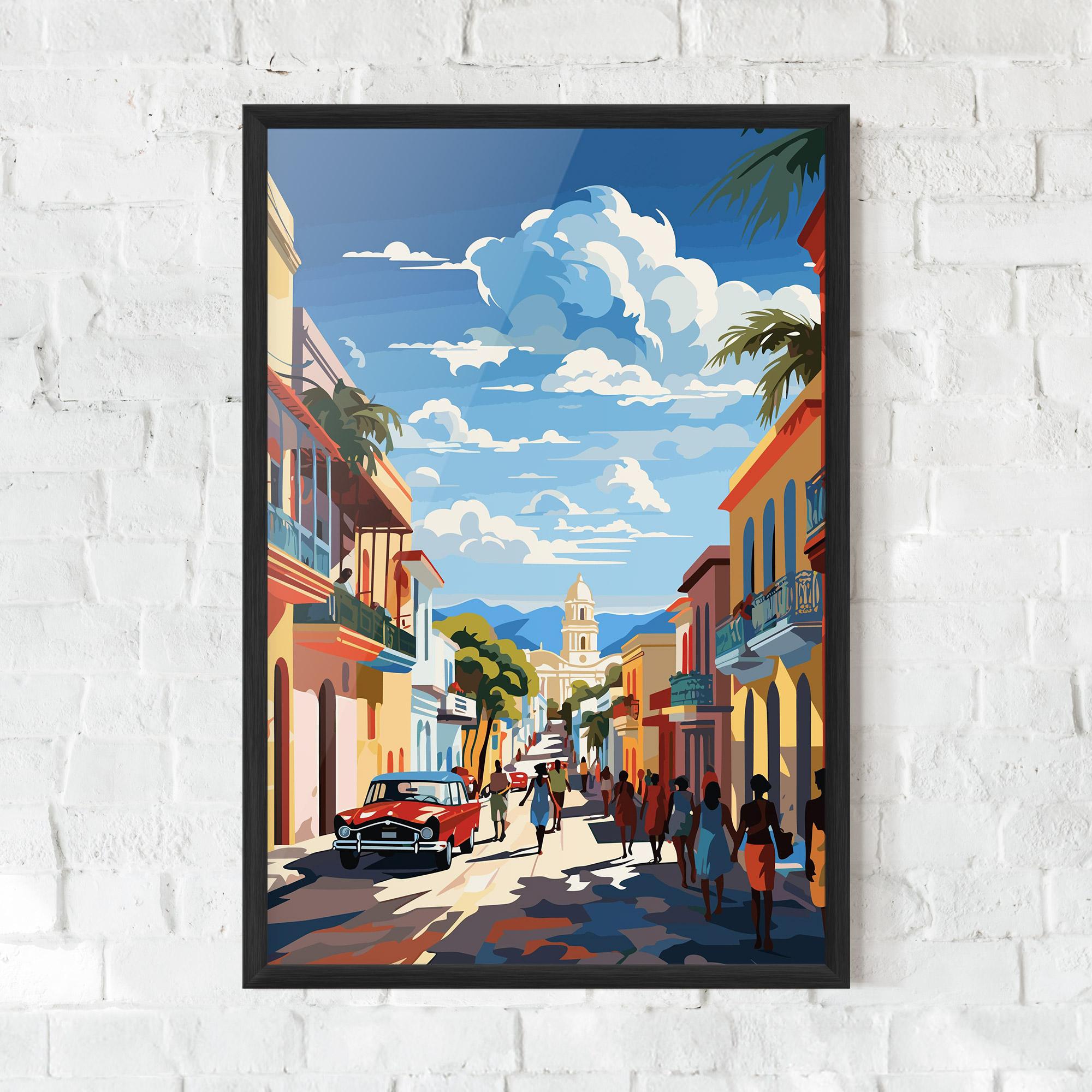 Keretezett Poszter African Street mockup 0