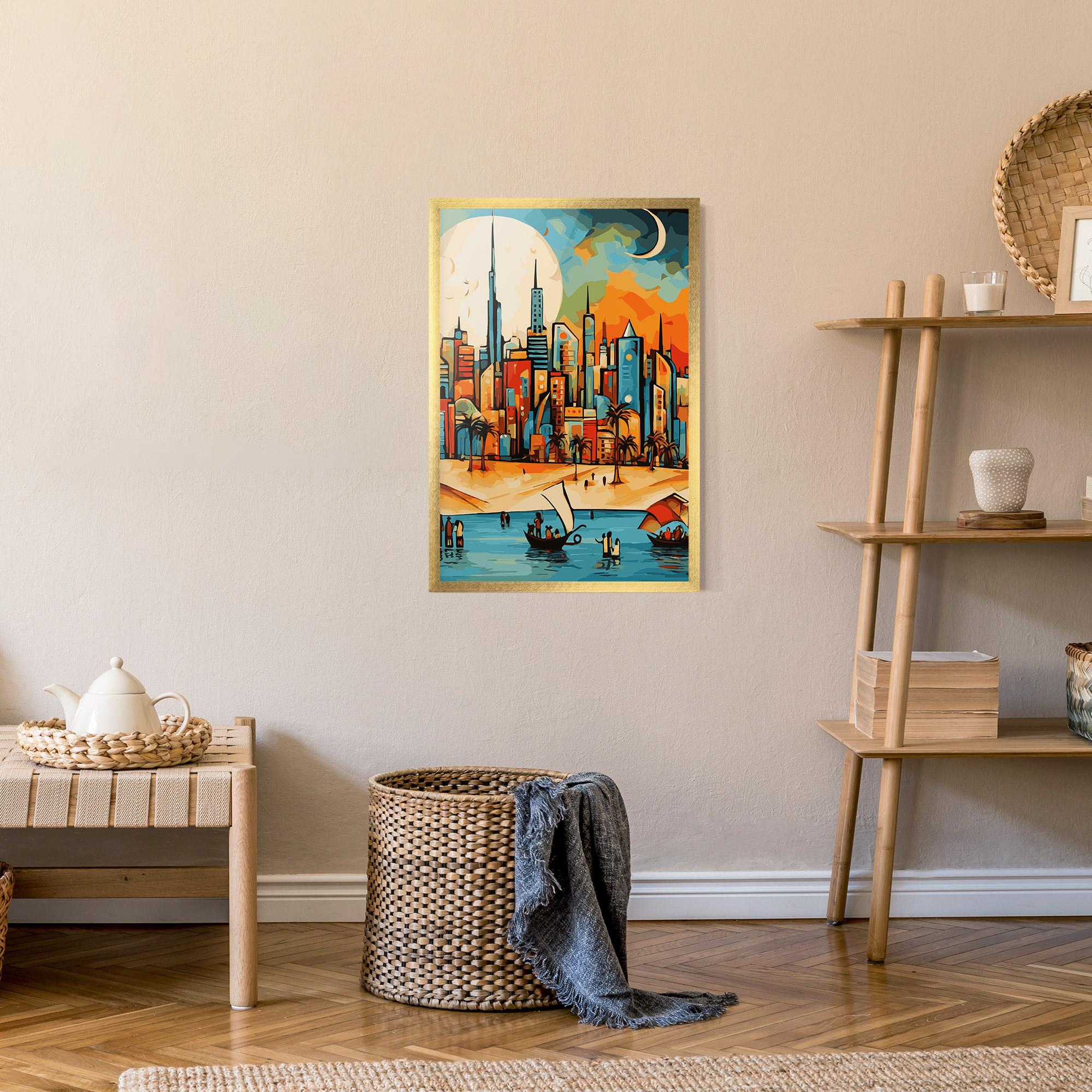 Keretezett Poszter African Moon mockup 9