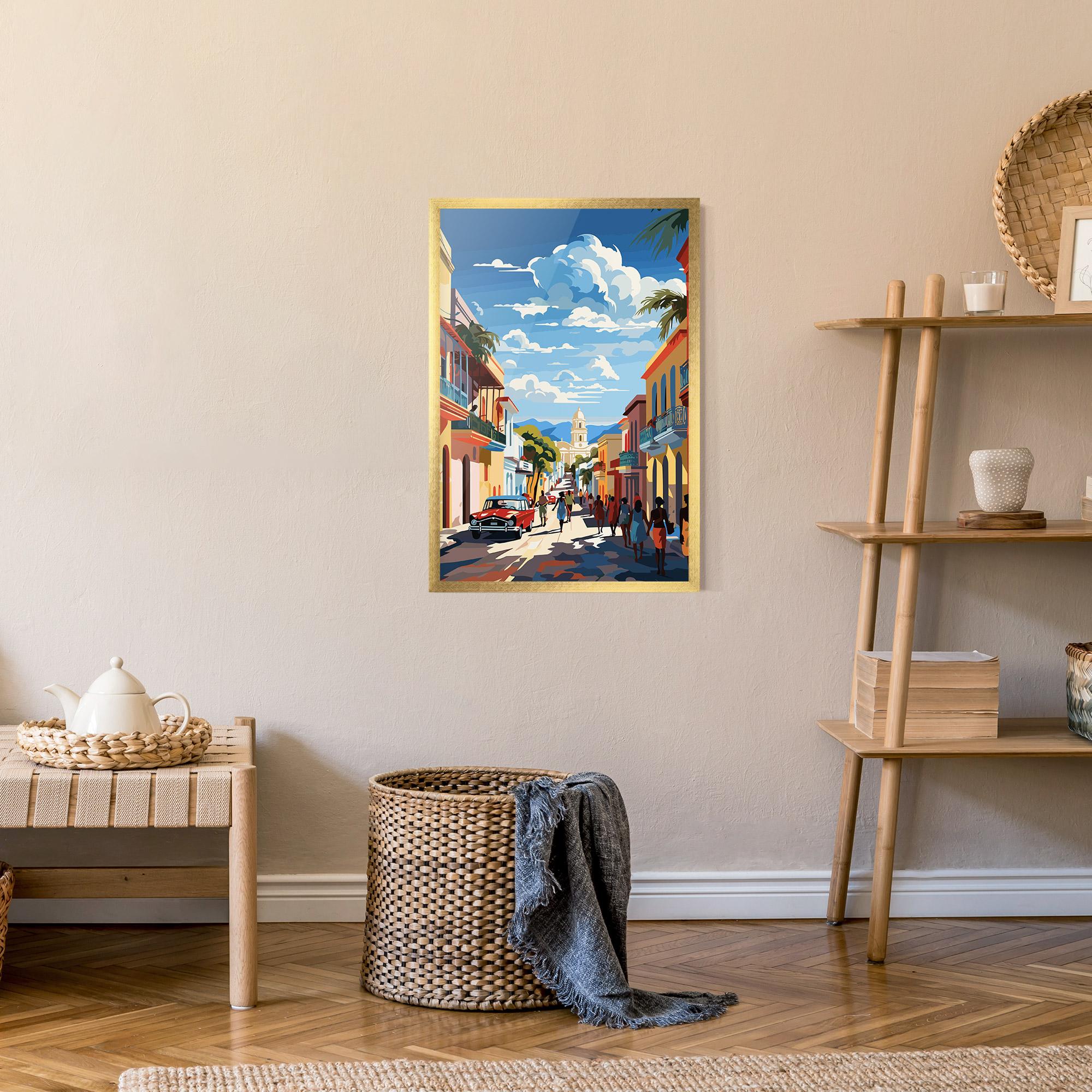 Keretezett Poszter African Street mockup 9