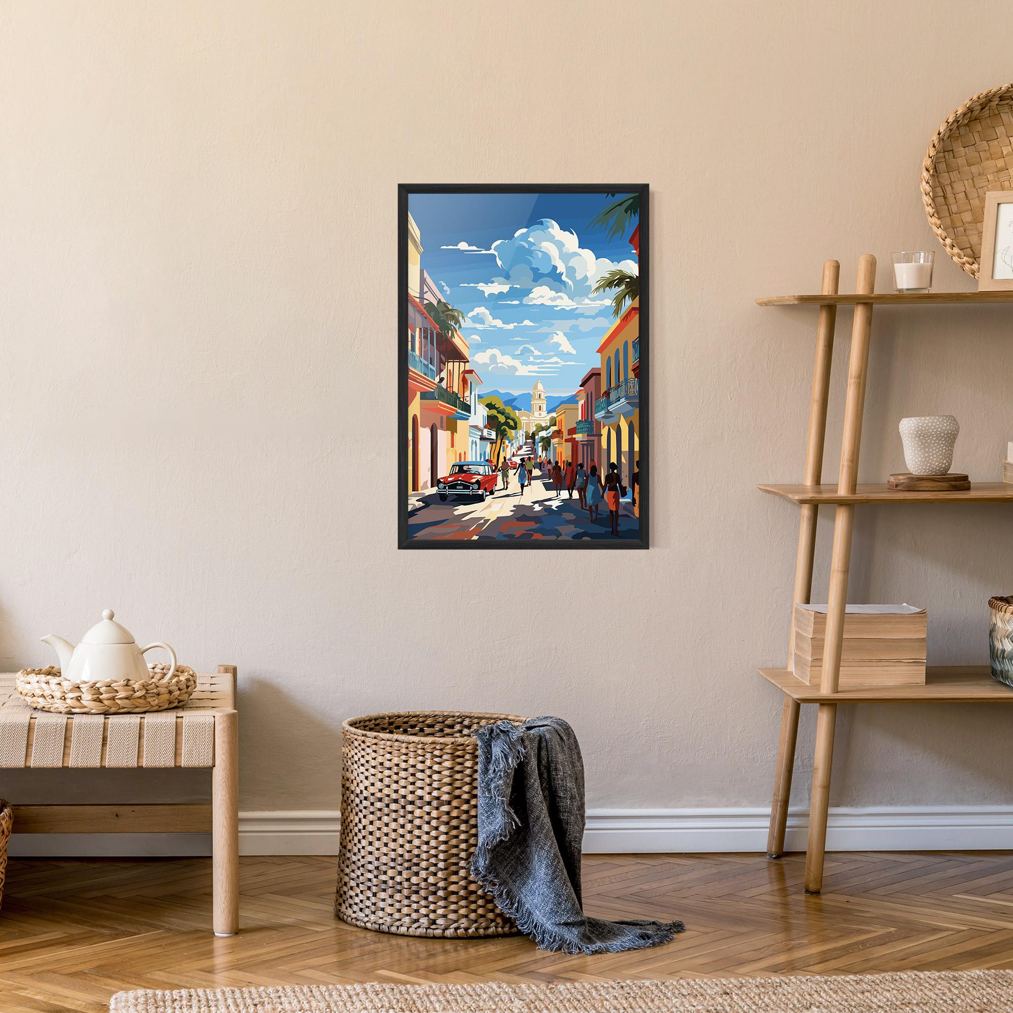 Keretezett Poszter African Street mockup 9