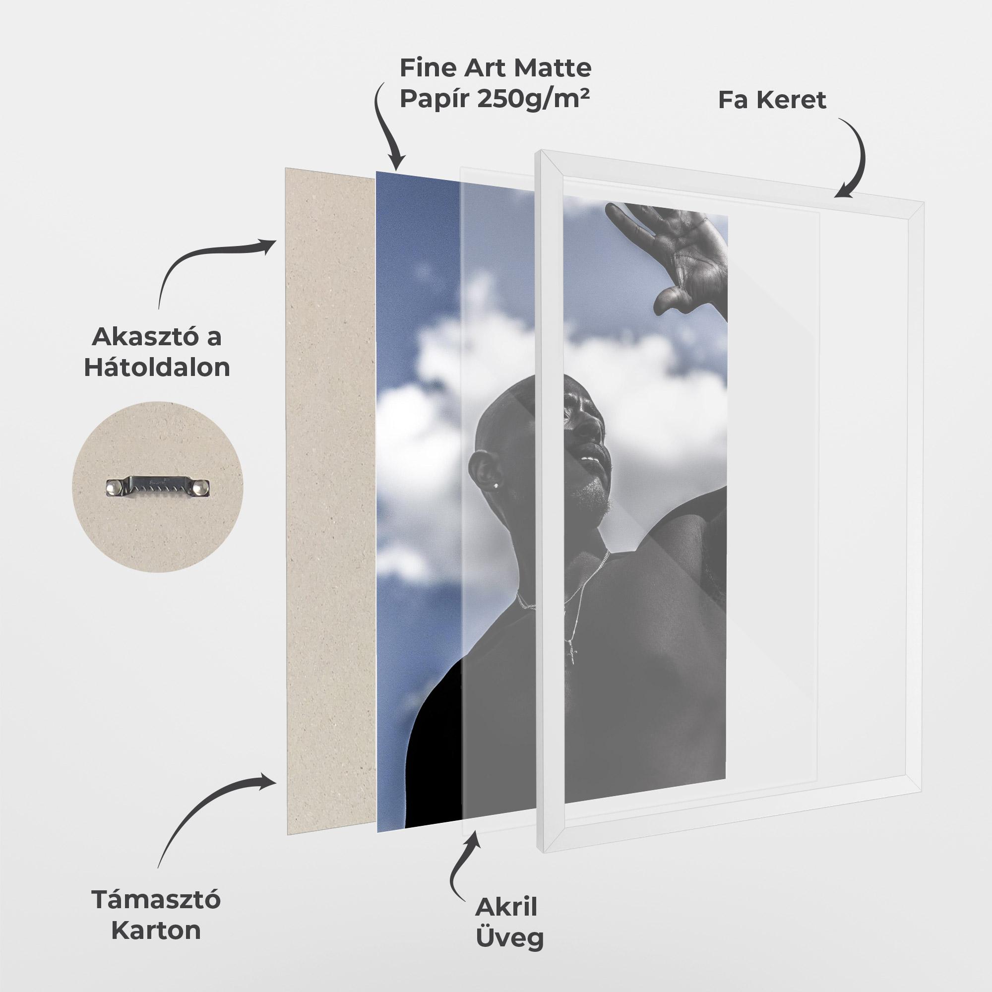 Keretezett Poszter African Blue Sky mockup 1