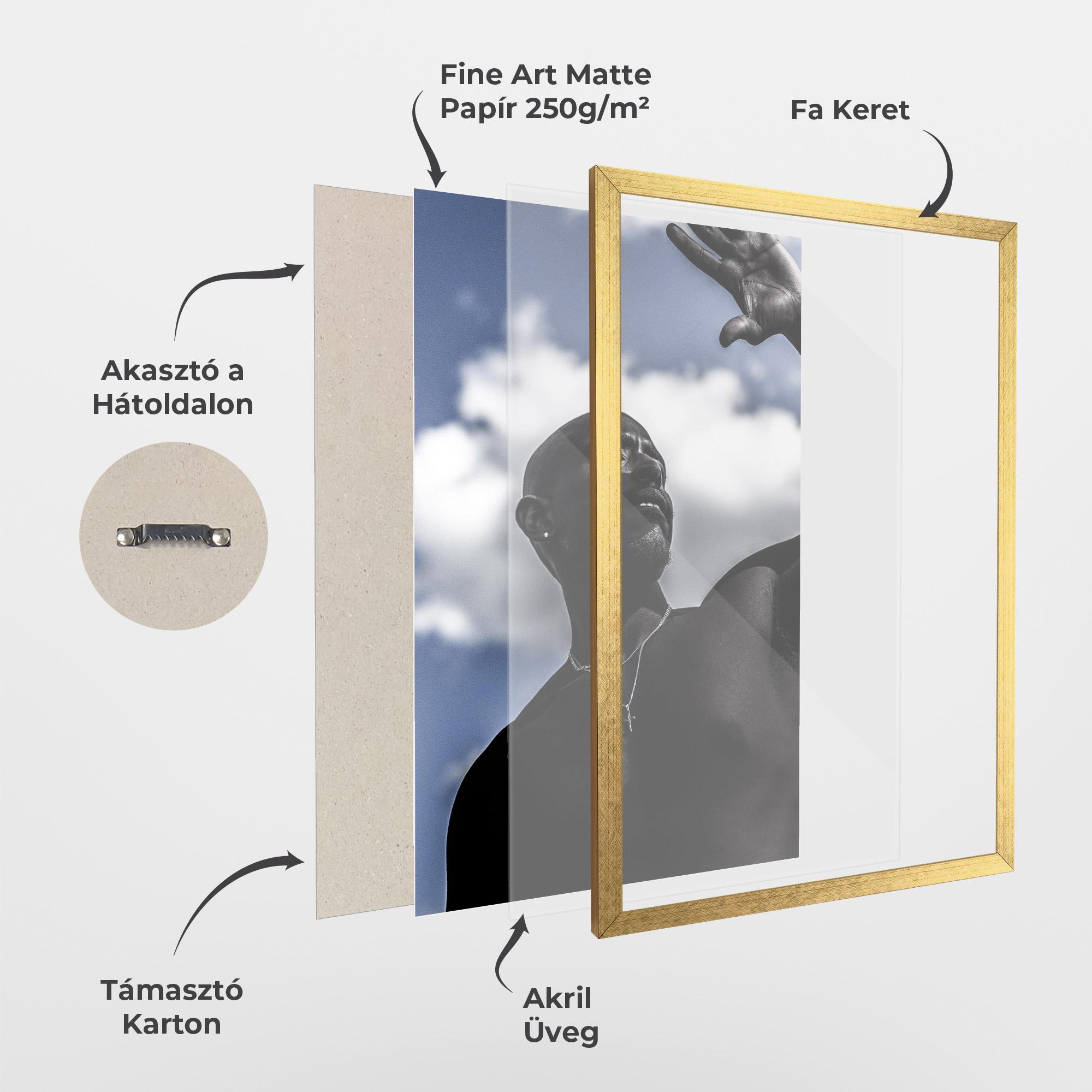 Keretezett Poszter African Blue Sky mockup 1