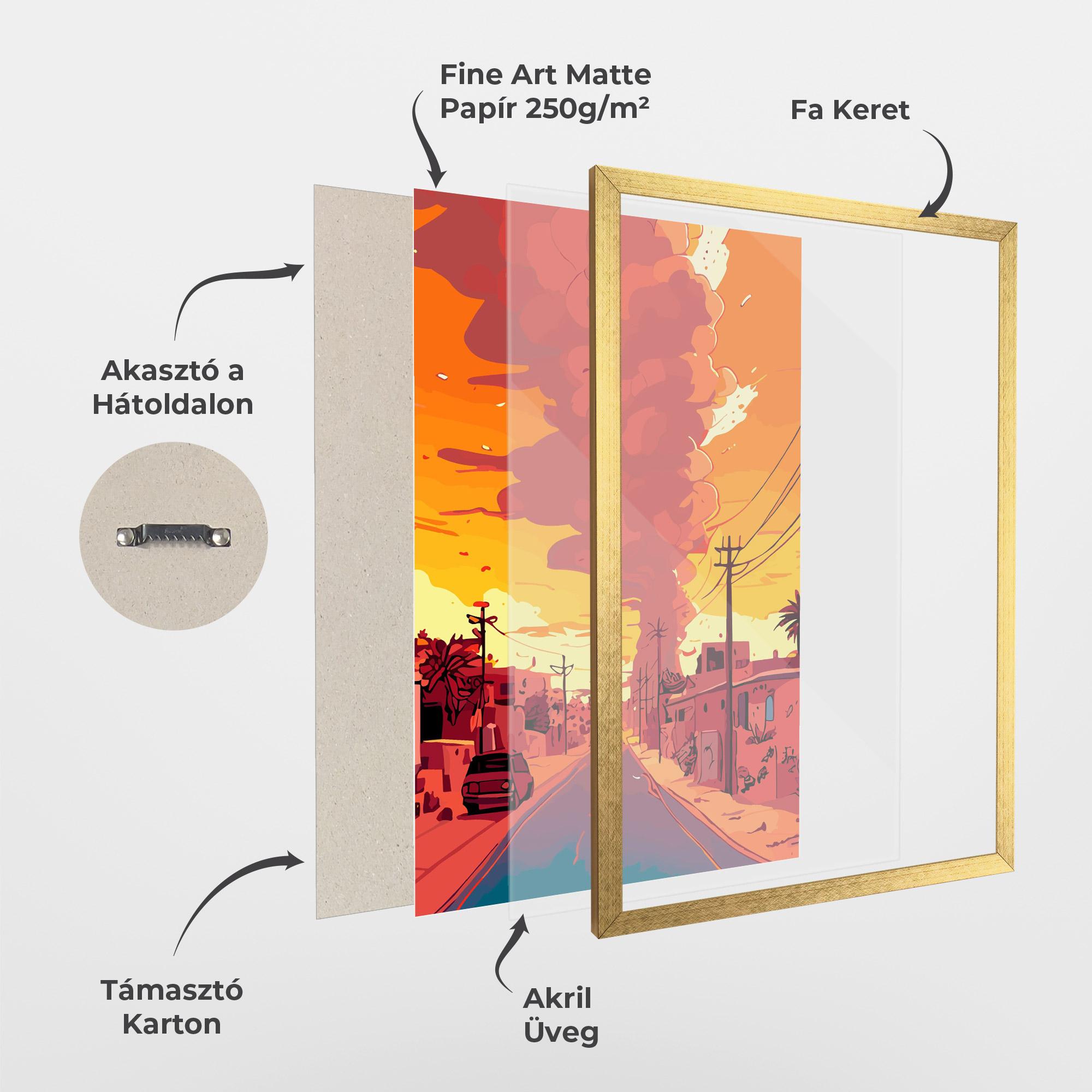 Keretezett Poszter African Smoke mockup 1