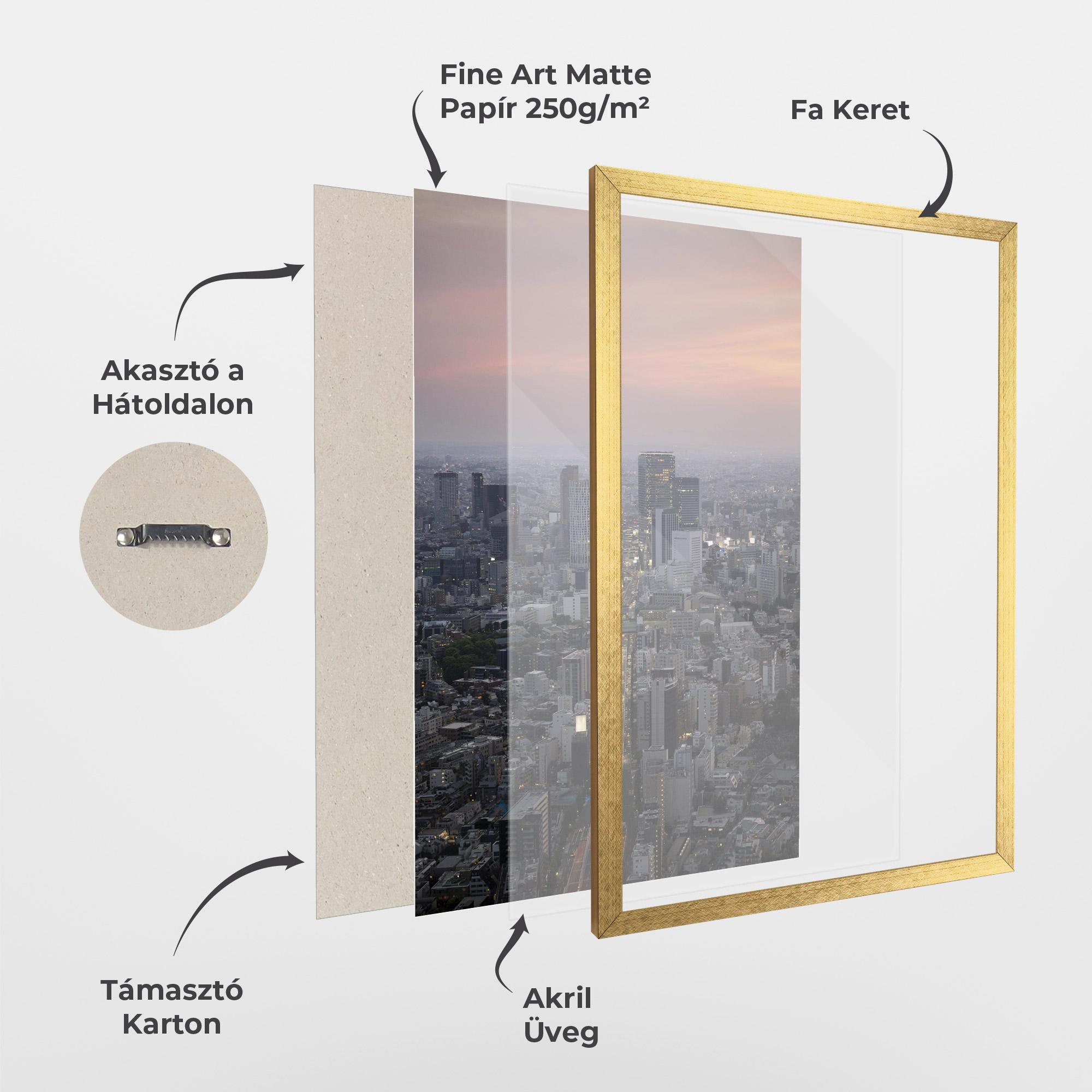Keretezett Poszter Beautiful Tall Buildings mockup 1