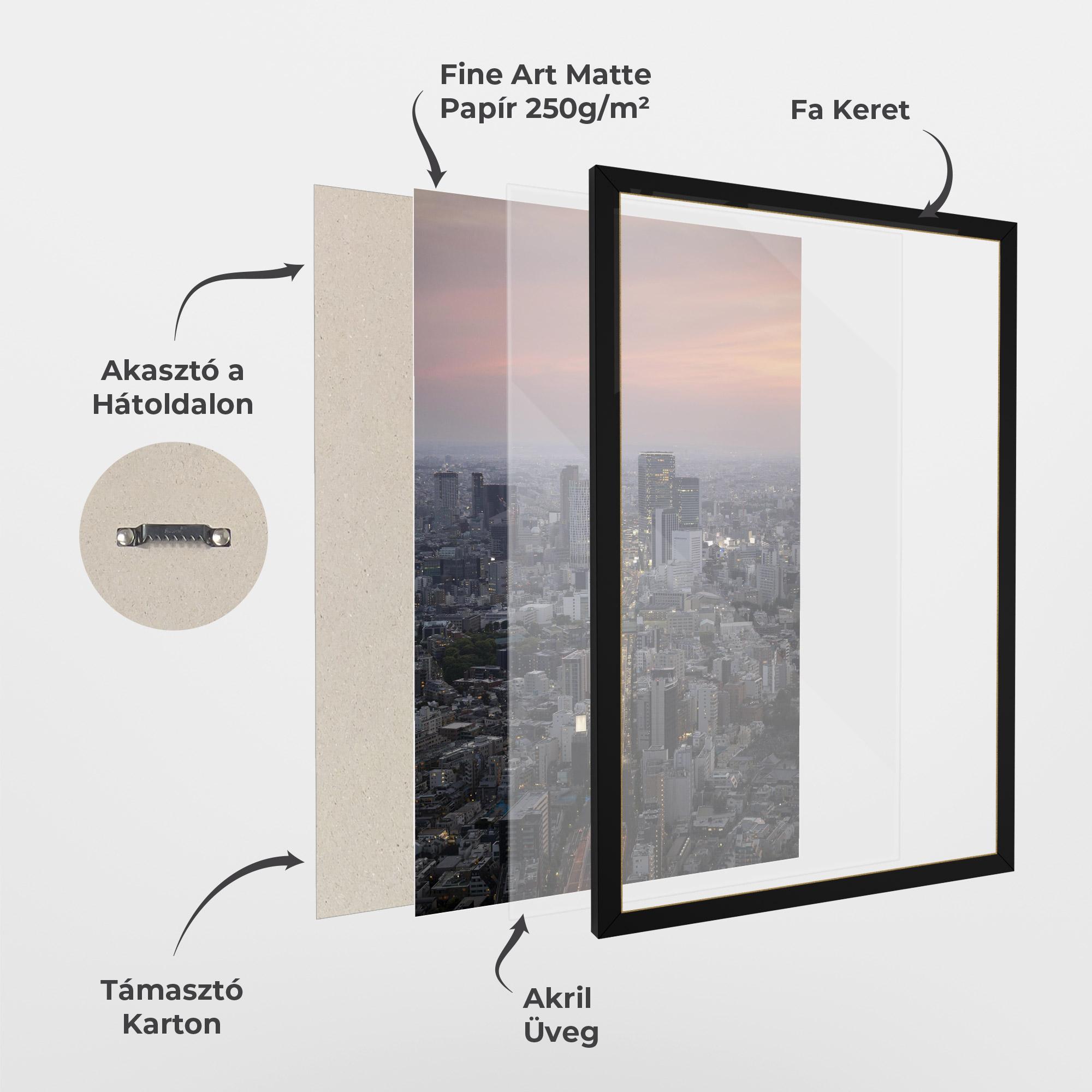 Keretezett Poszter Beautiful Tall Buildings mockup 1